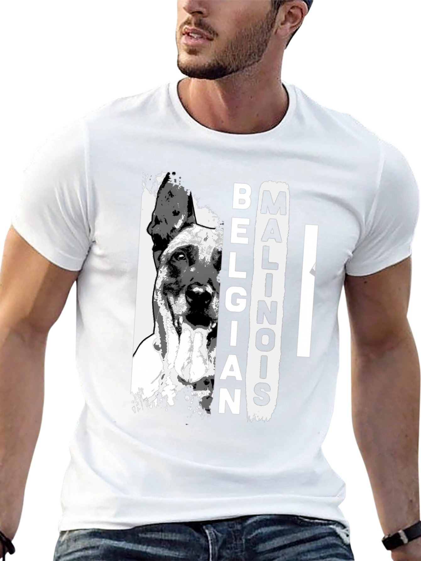 Belgian Malinois Dog Graphic T-Shirt - Black