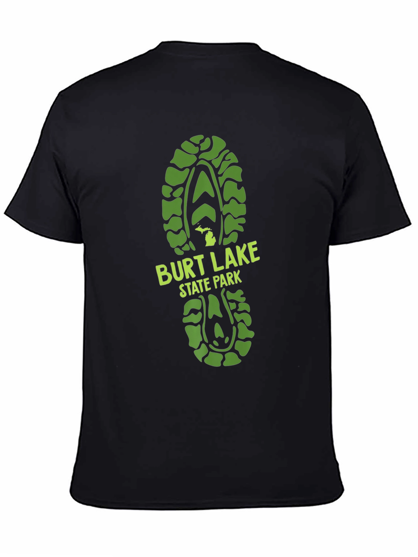 Burt Lake State Park Green Footprint T-Shirt