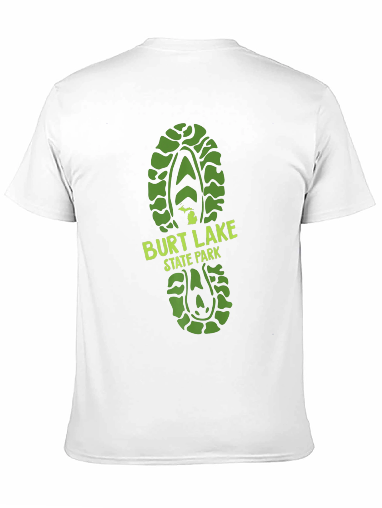 Burt Lake State Park Green Footprint T-Shirt