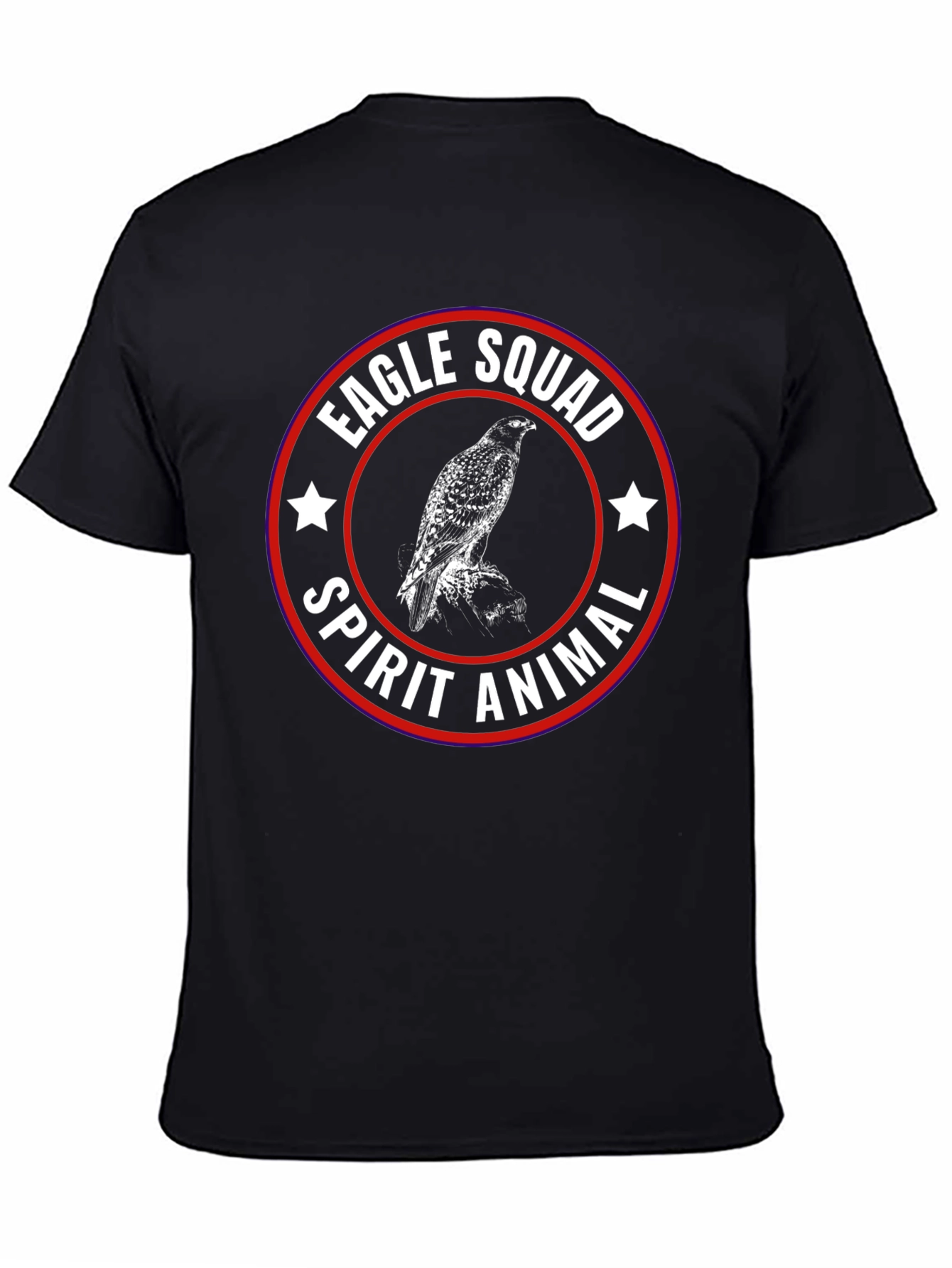 Eagle Squad Spirit Animal Black Graphic T-Shirt