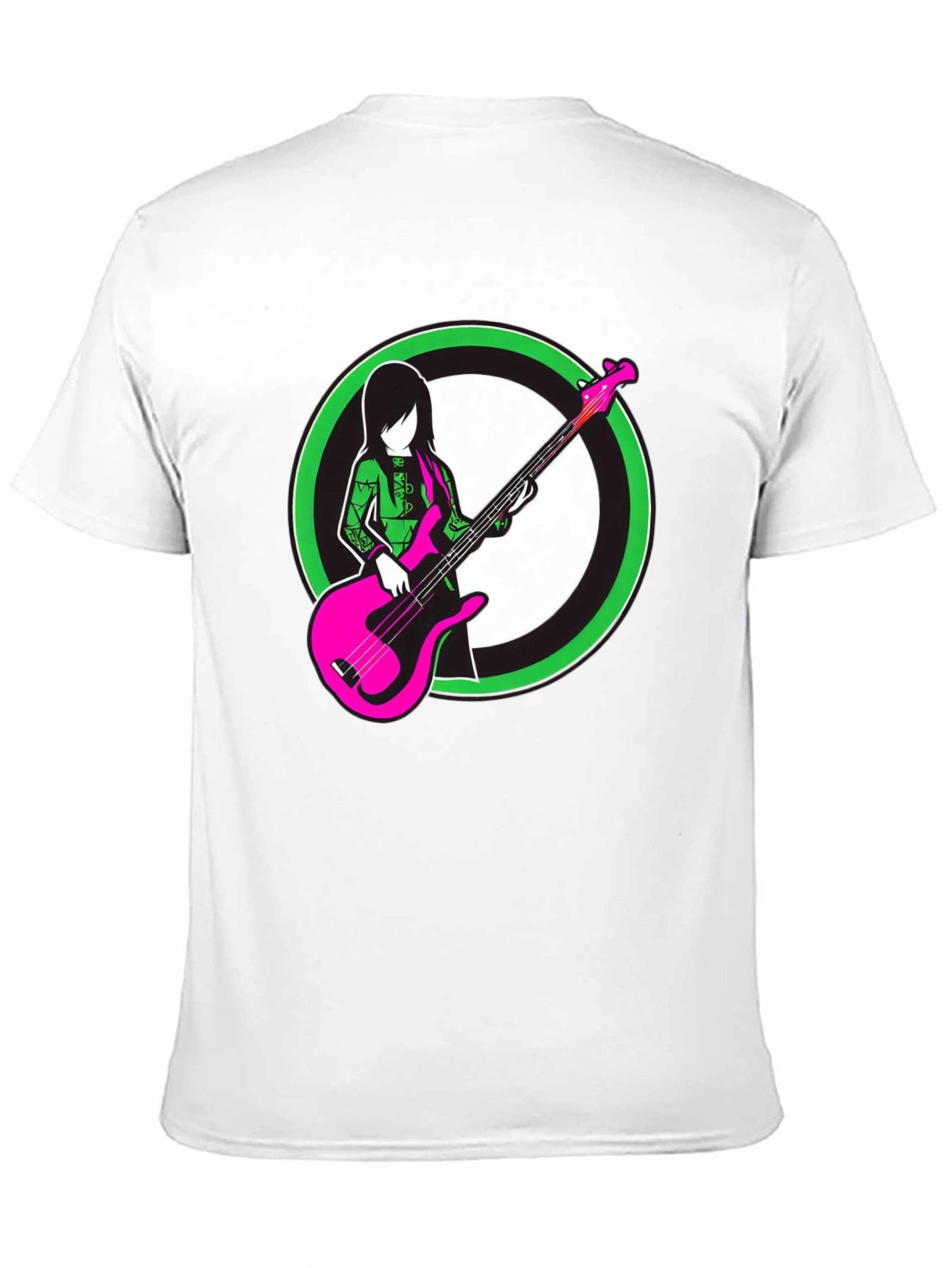 Cool Graphic Tee - Girl with Bass Guitar