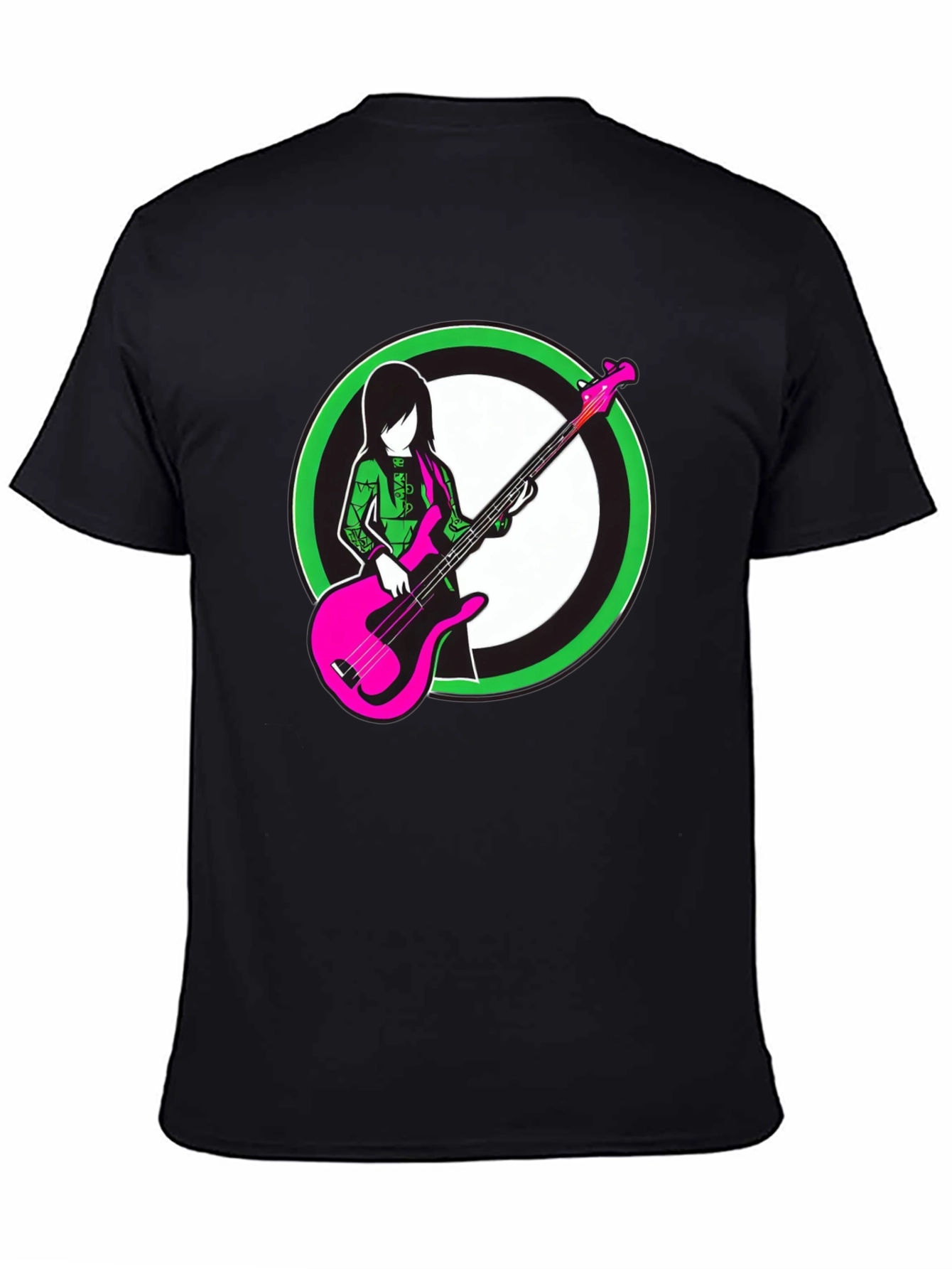 Cool Graphic Tee - Girl with Bass Guitar