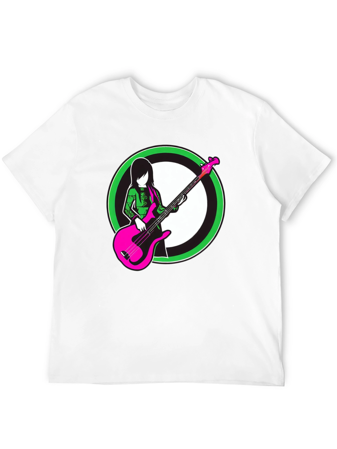 Cool Graphic Tee - Girl with Bass Guitar