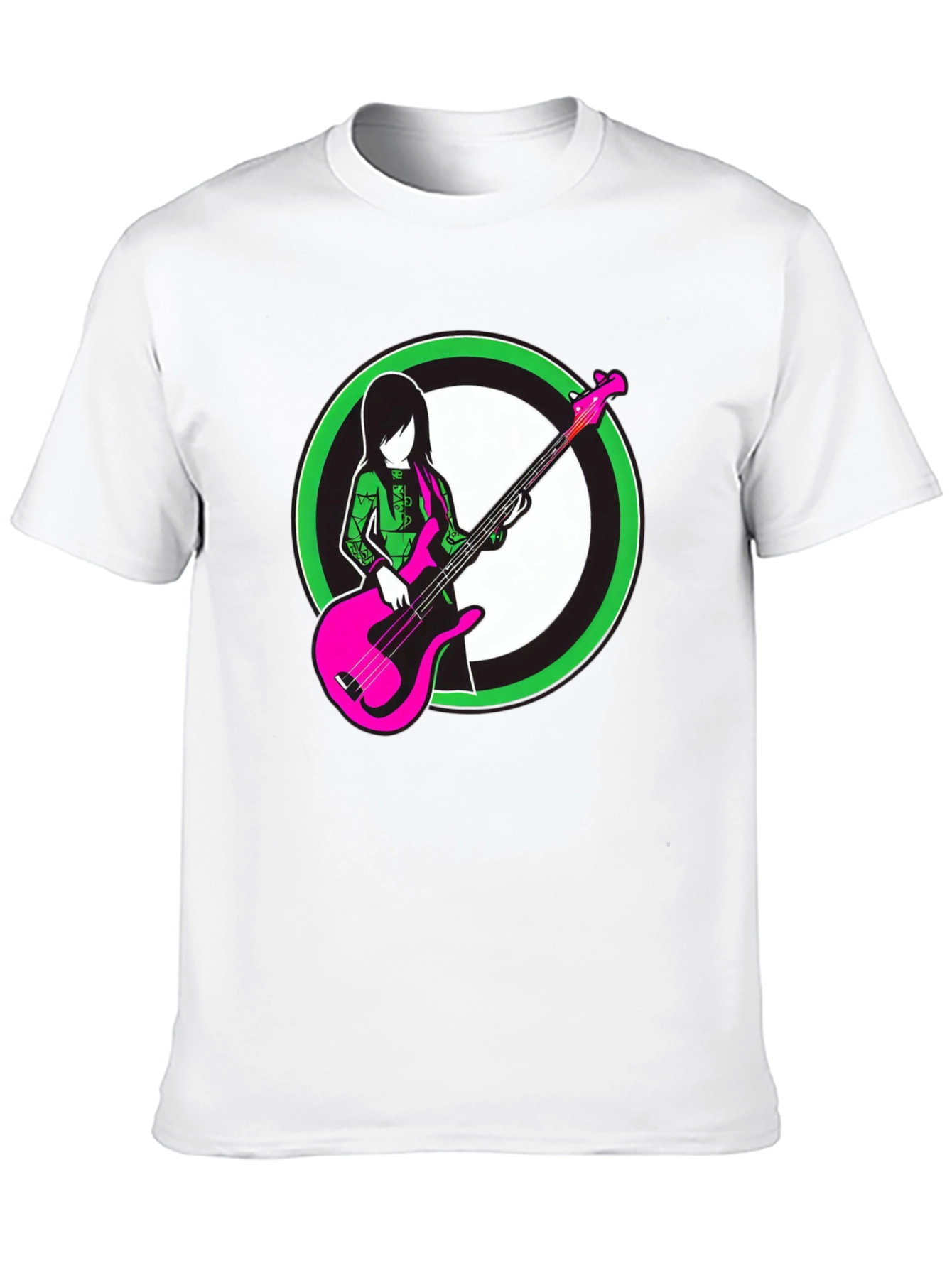 Cool Graphic Tee - Girl with Bass Guitar