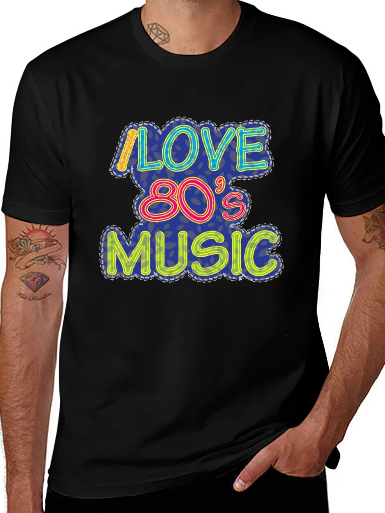 I Love 80s Music Graphic Tee