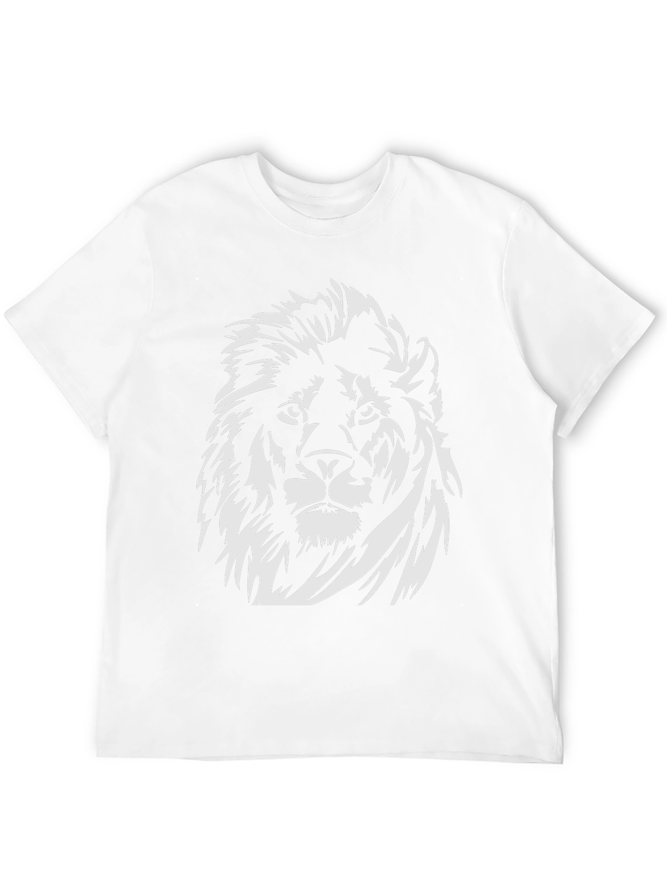 Lion Graphic Tee - Black Cotton Crew Neck T-Shirt