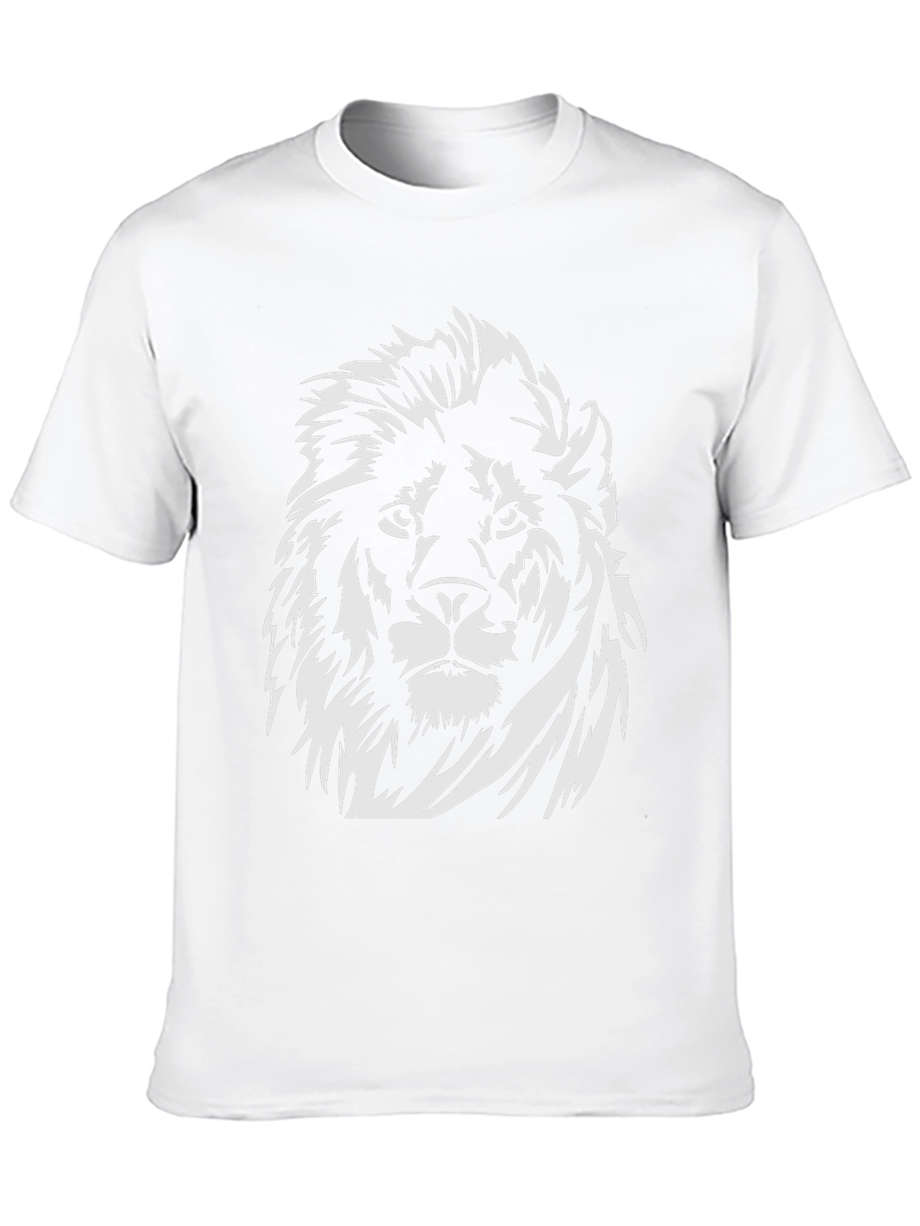 Lion Graphic Tee - Black Cotton Crew Neck T-Shirt