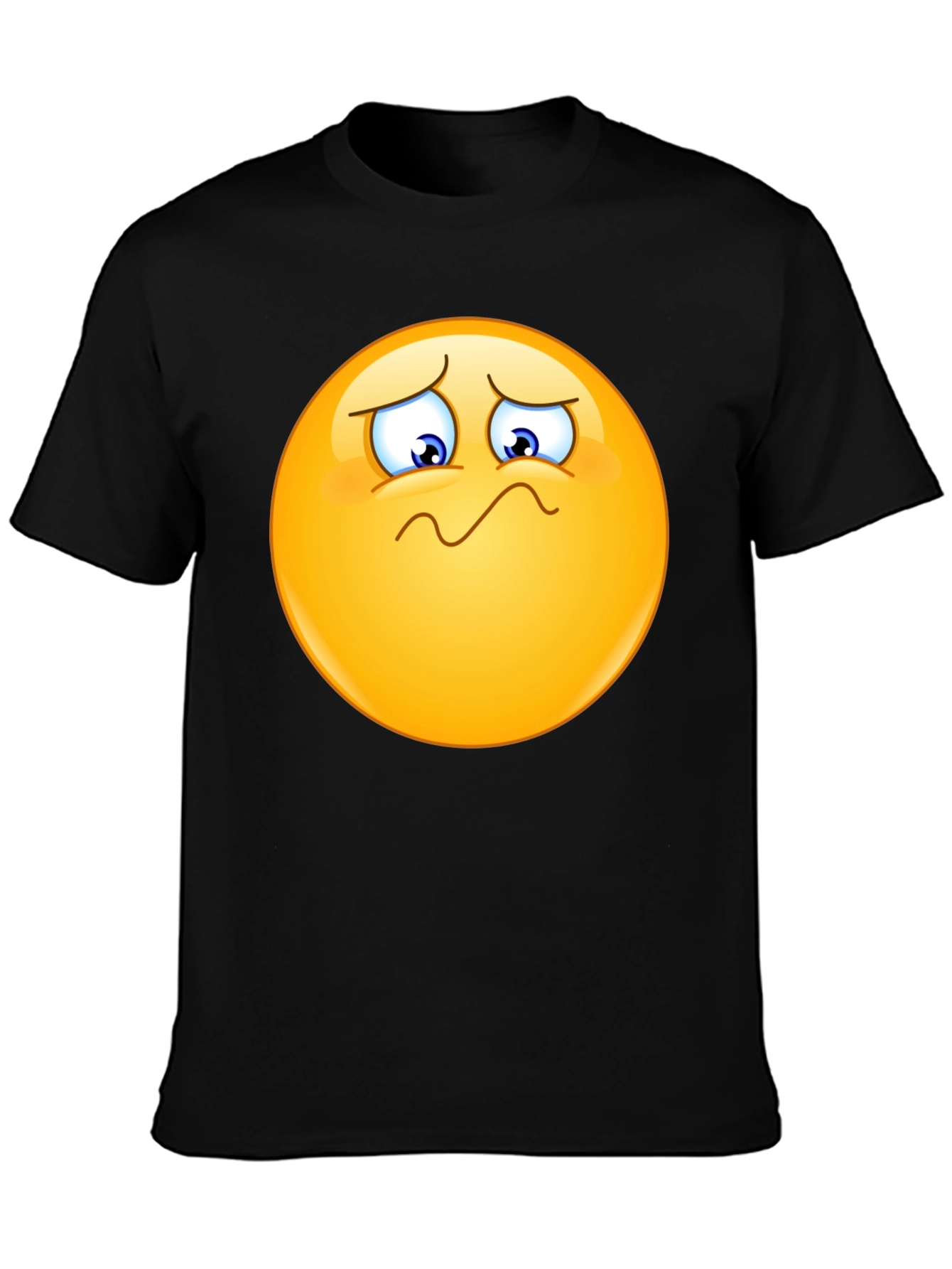Sad Emoji Black T-Shirt