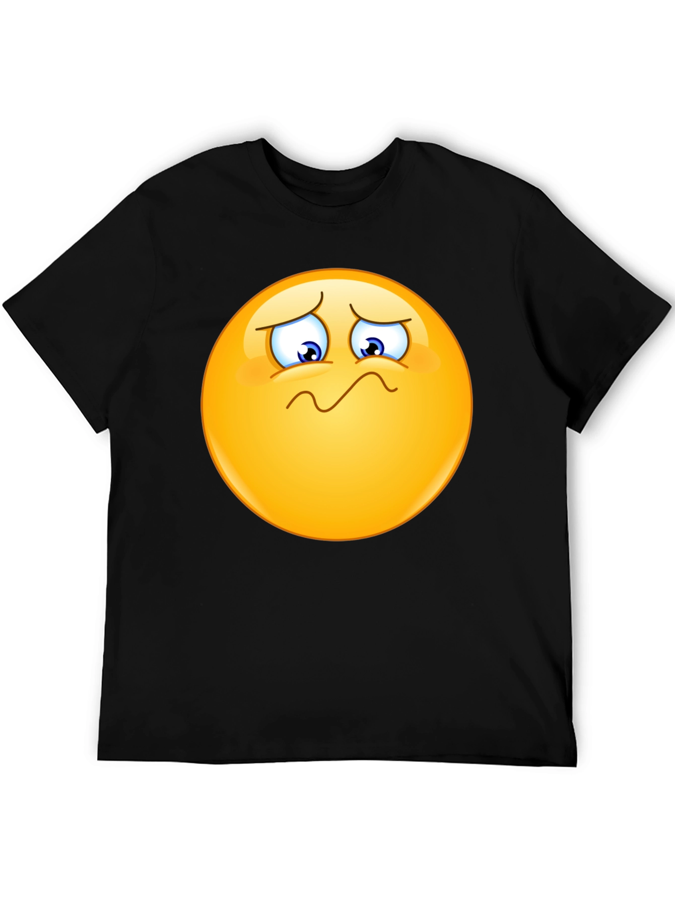 Sad Emoji Black T-Shirt