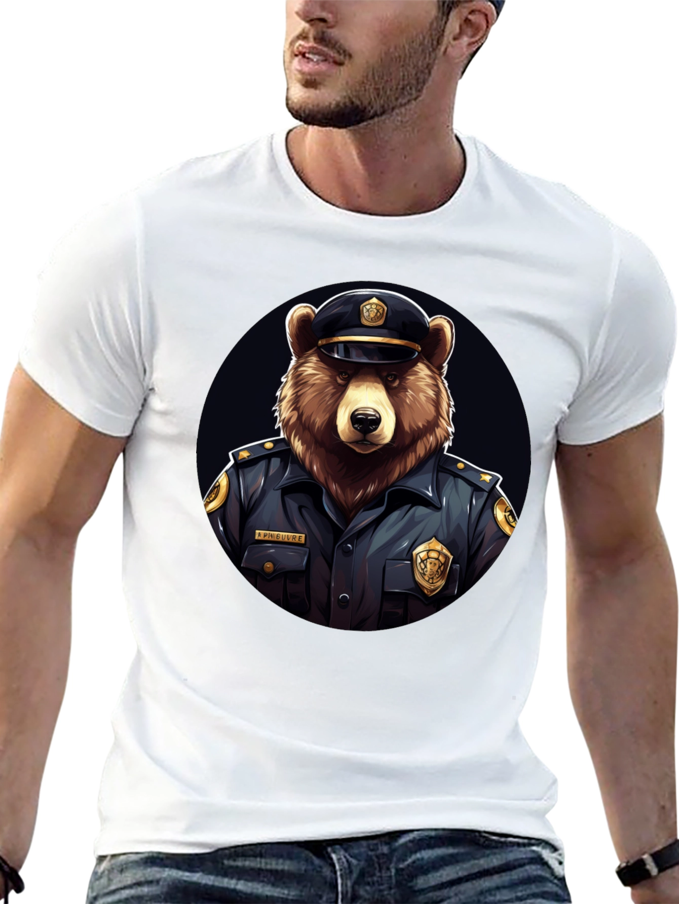 Bear Cop T-Shirt - Funny Police Animal Tee