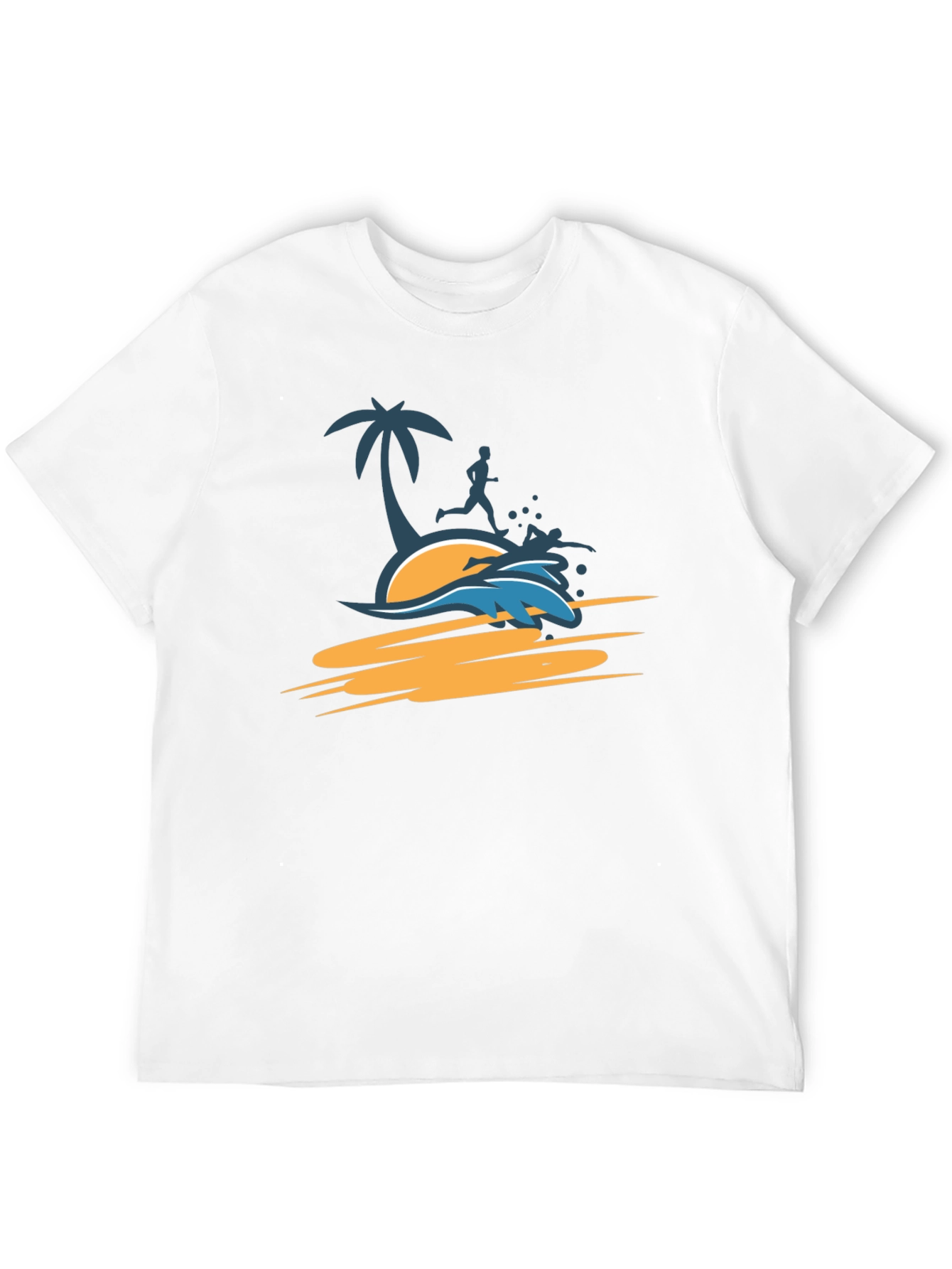 Tropical Beach Run T-Shirt - Black