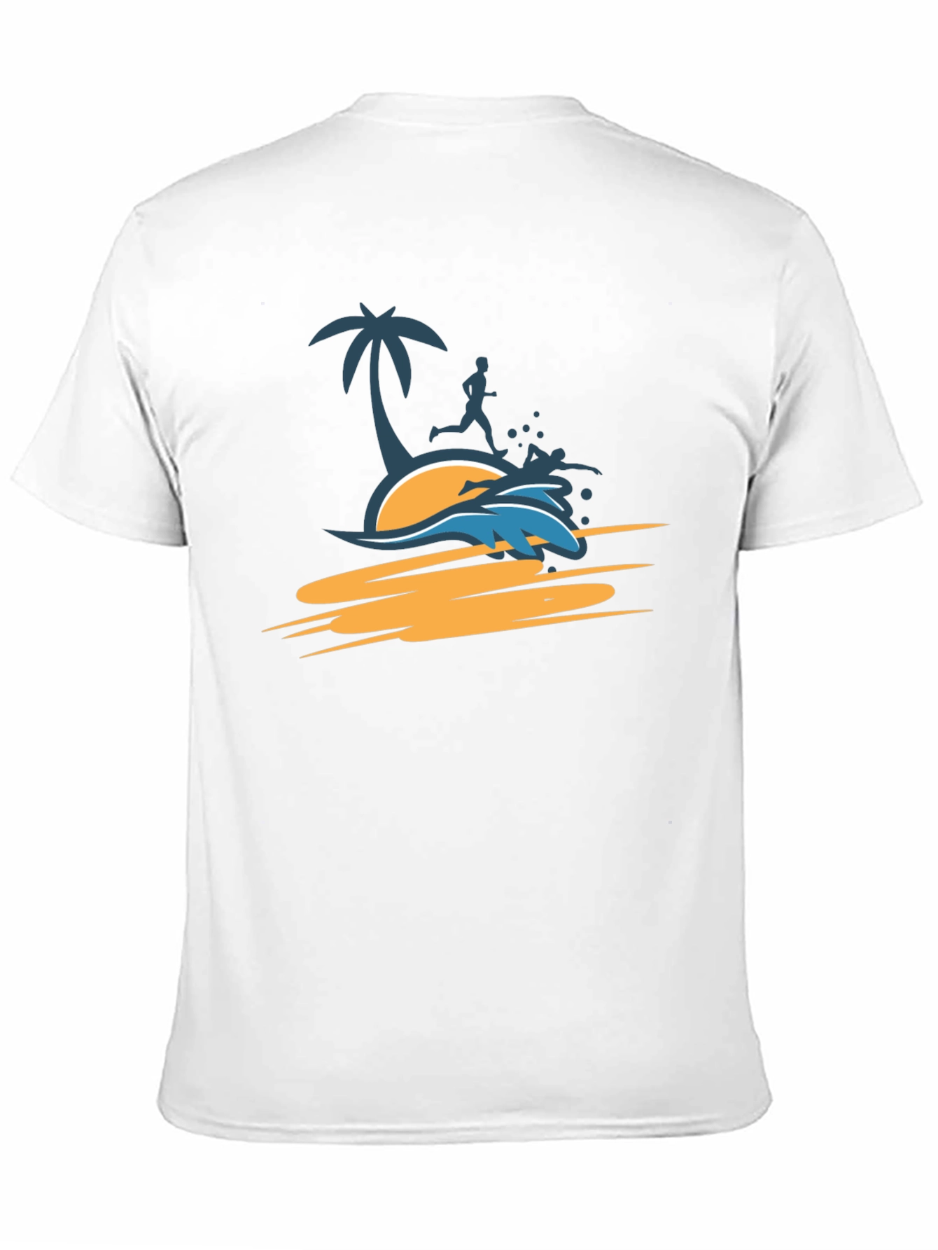 Tropical Beach Run T-Shirt - Black