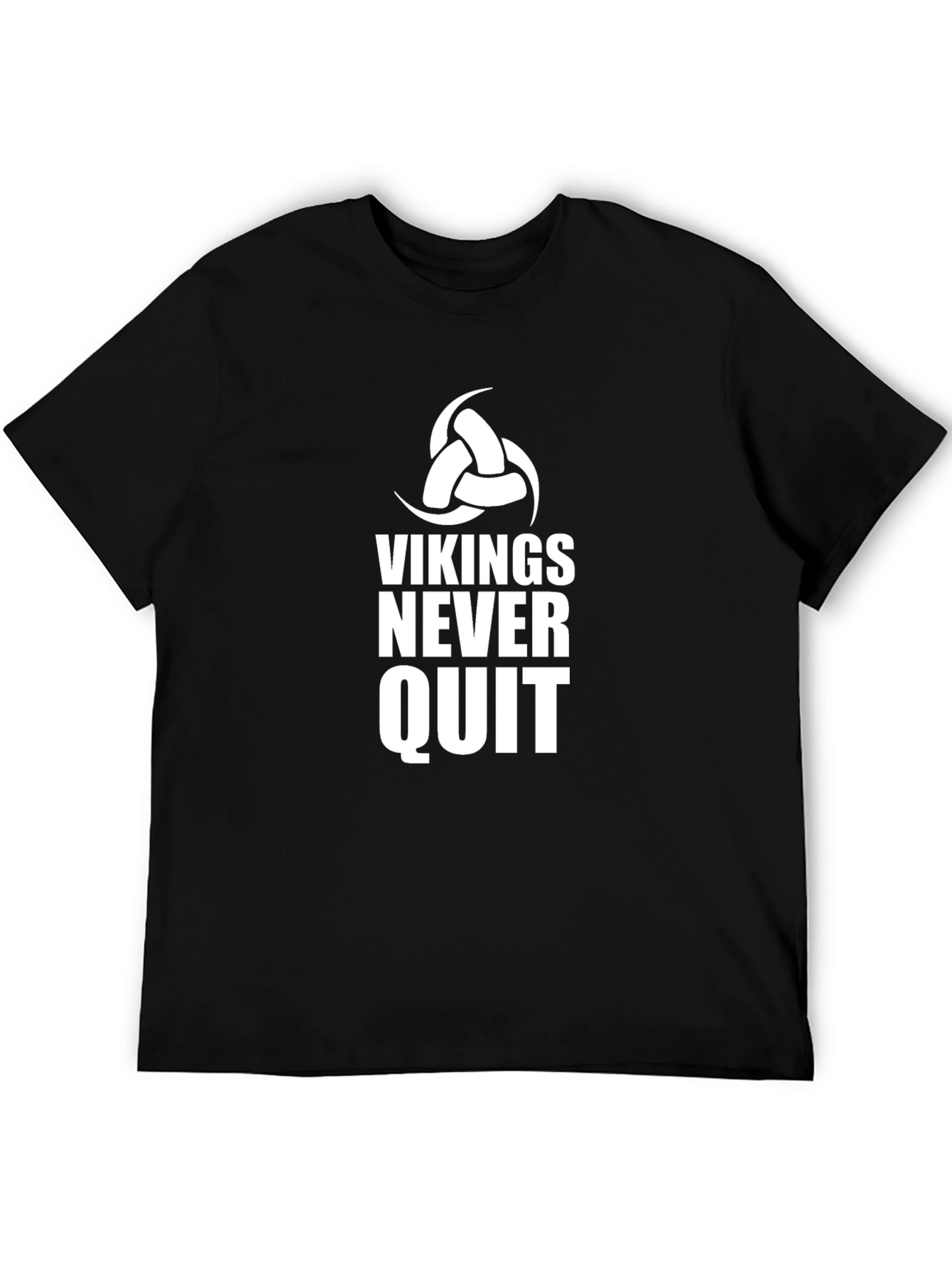 Vikings Never Quit Black T-Shirt