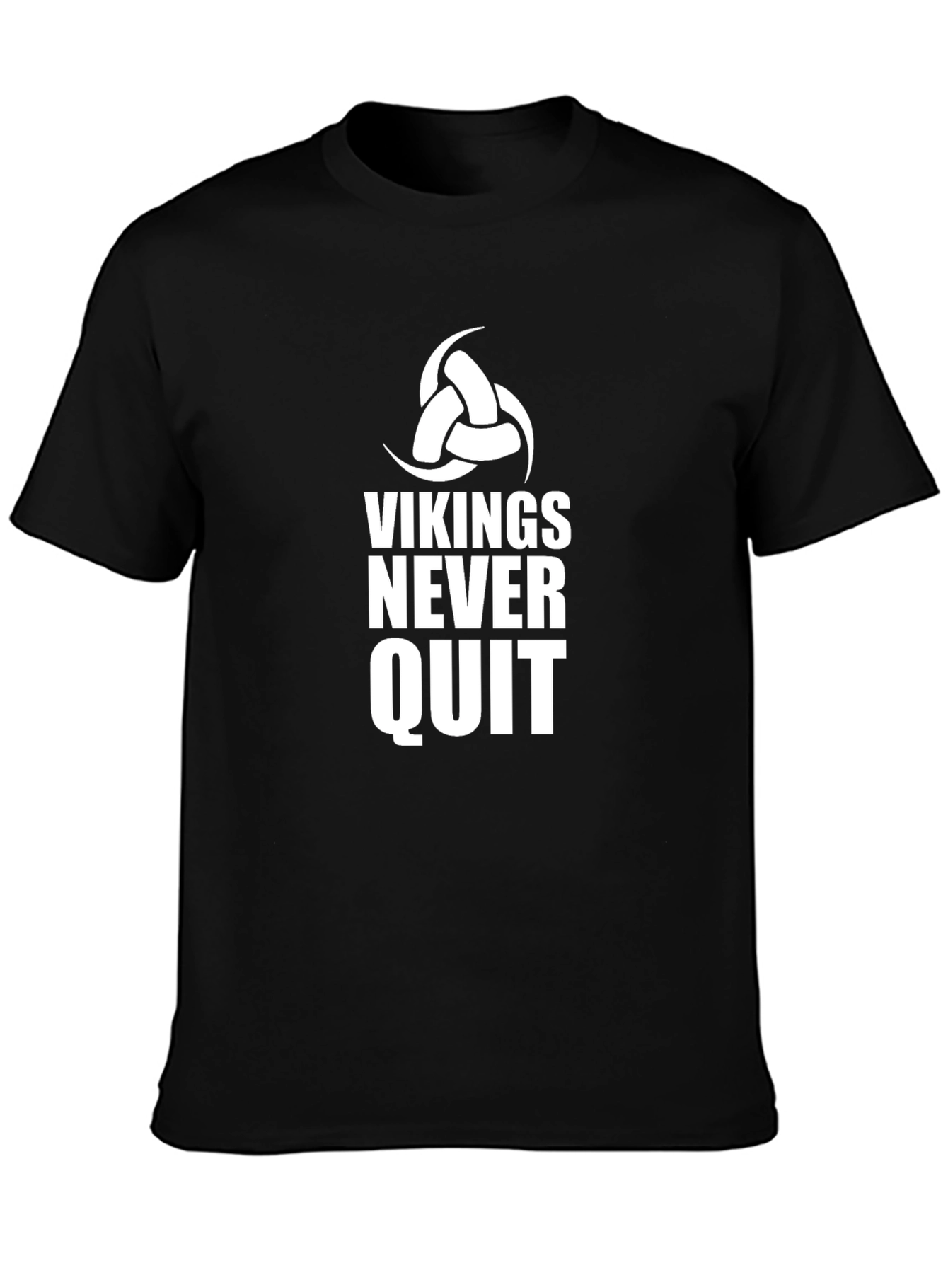 Vikings Never Quit Black T-Shirt