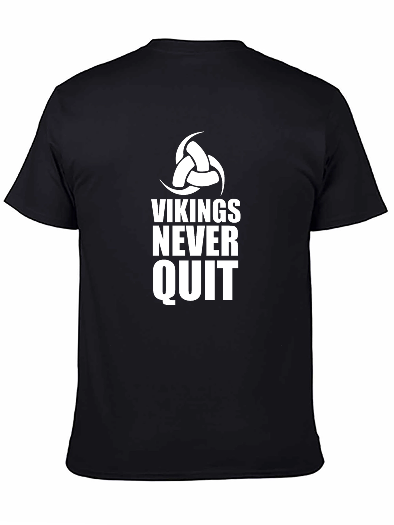 Vikings Never Quit Black T-Shirt