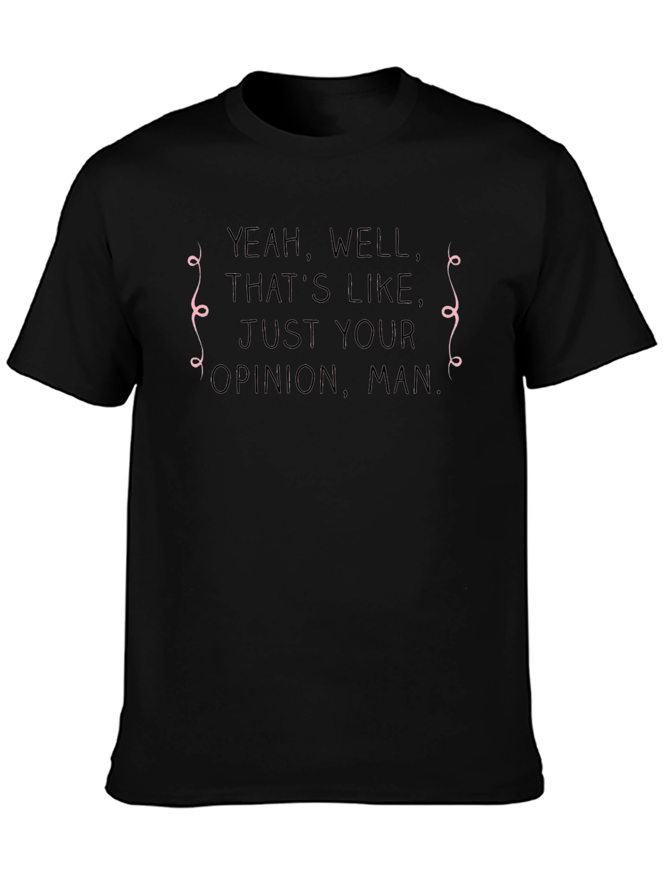 Opinion Man Graphic Tee - Black Cotton T-Shirt