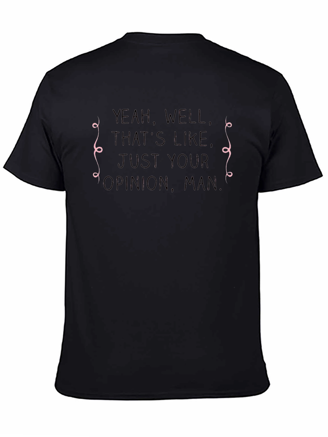 Opinion Man Graphic Tee - Black Cotton T-Shirt