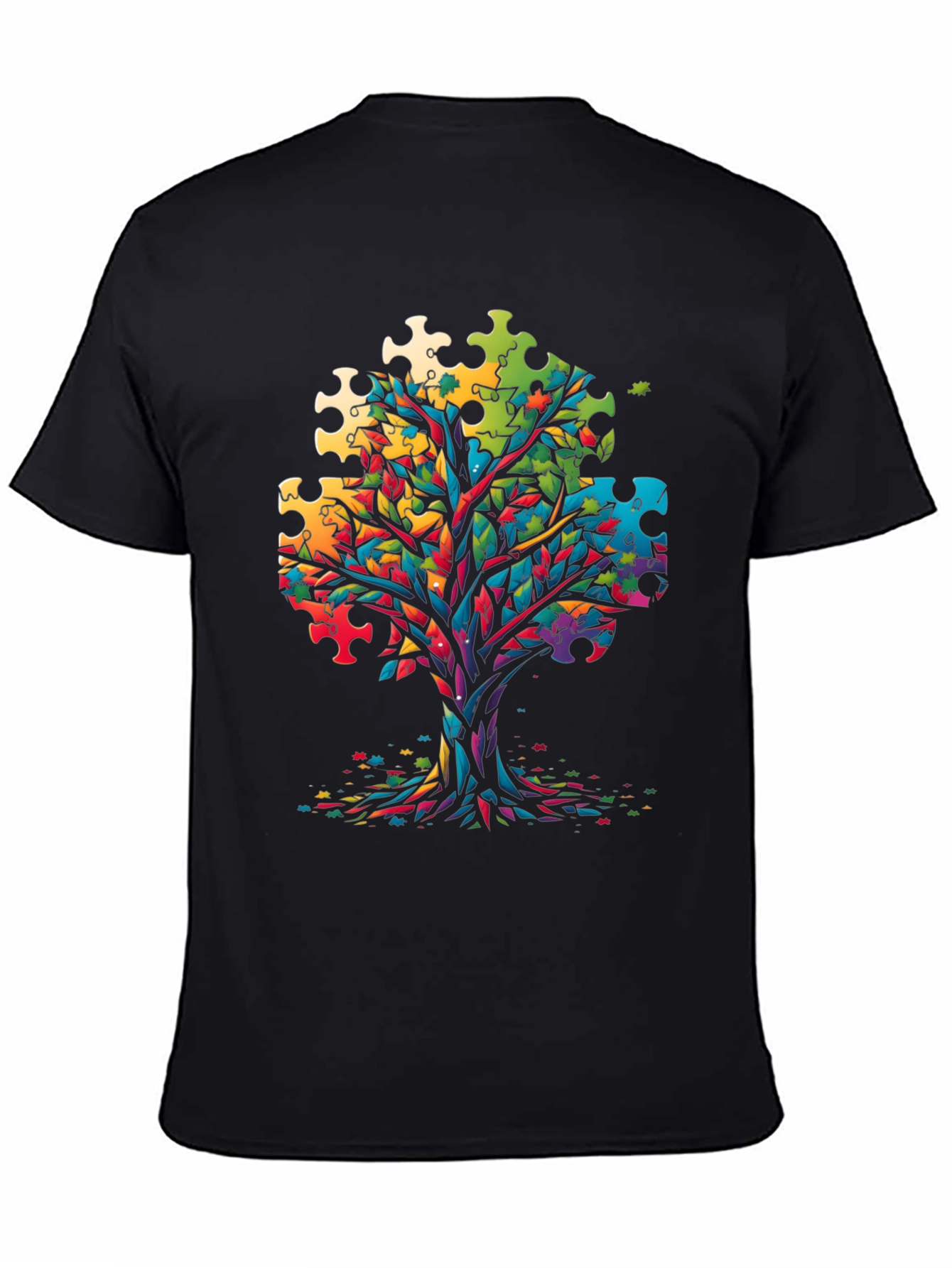 Autism Awareness Puzzle Tree Graphic Tee