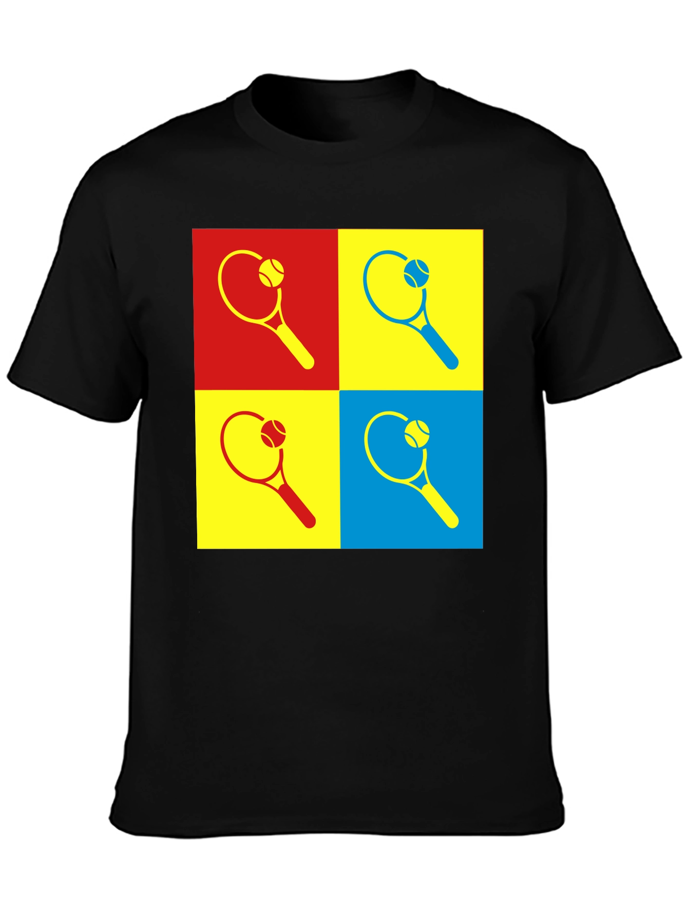 Pop Art Tennis Racket Graphic Tee