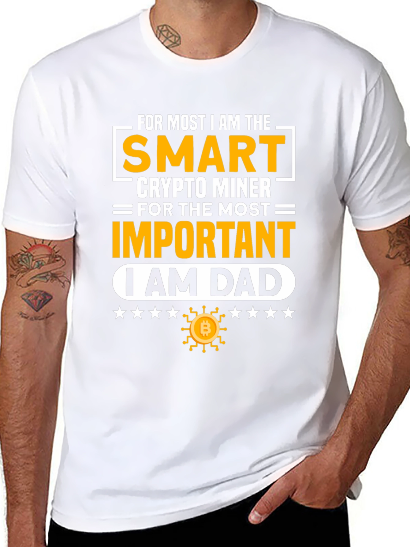 Smart Crypto Miner Dad Graphic Tee