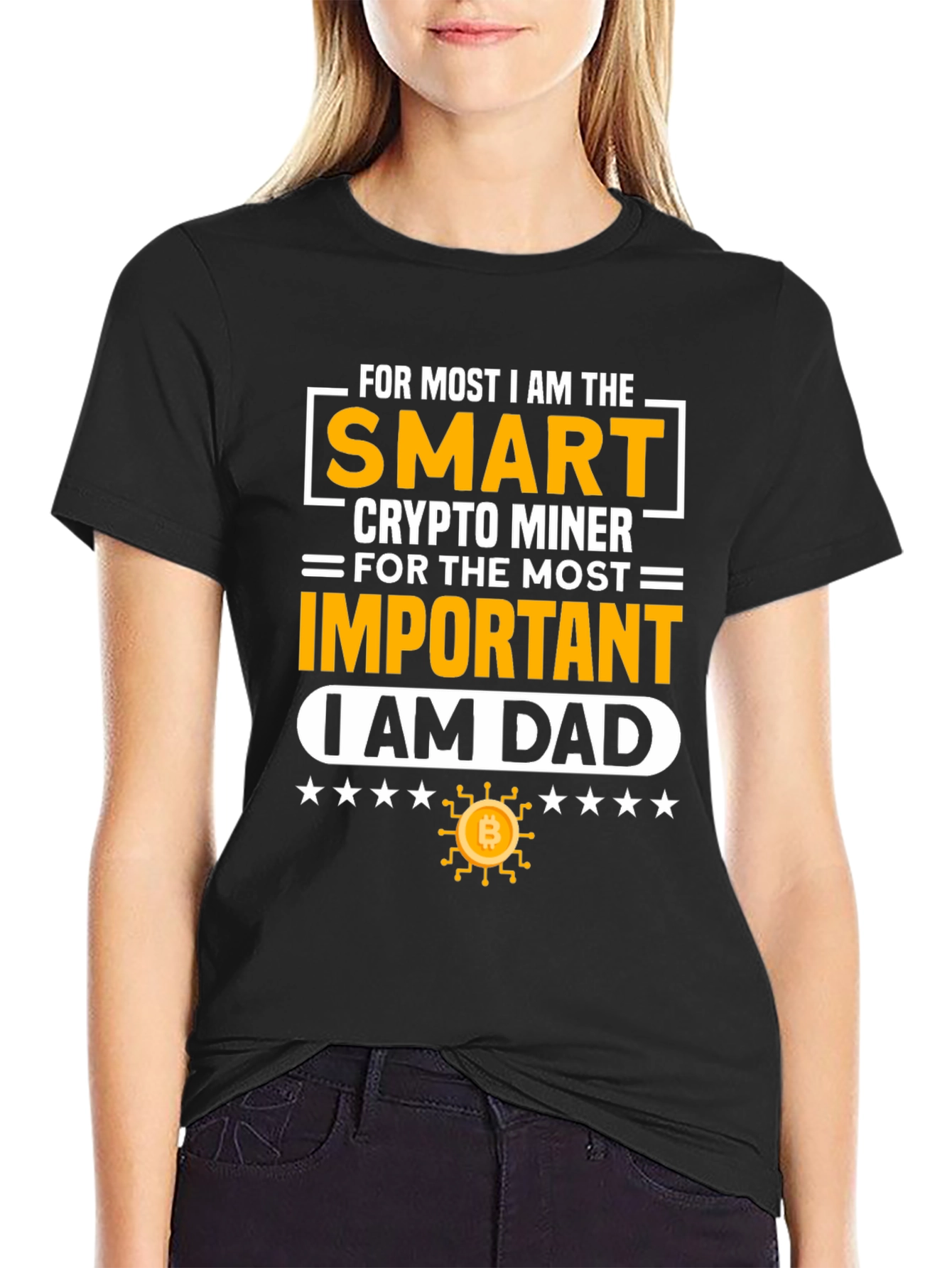 Smart Crypto Miner Dad Graphic Tee