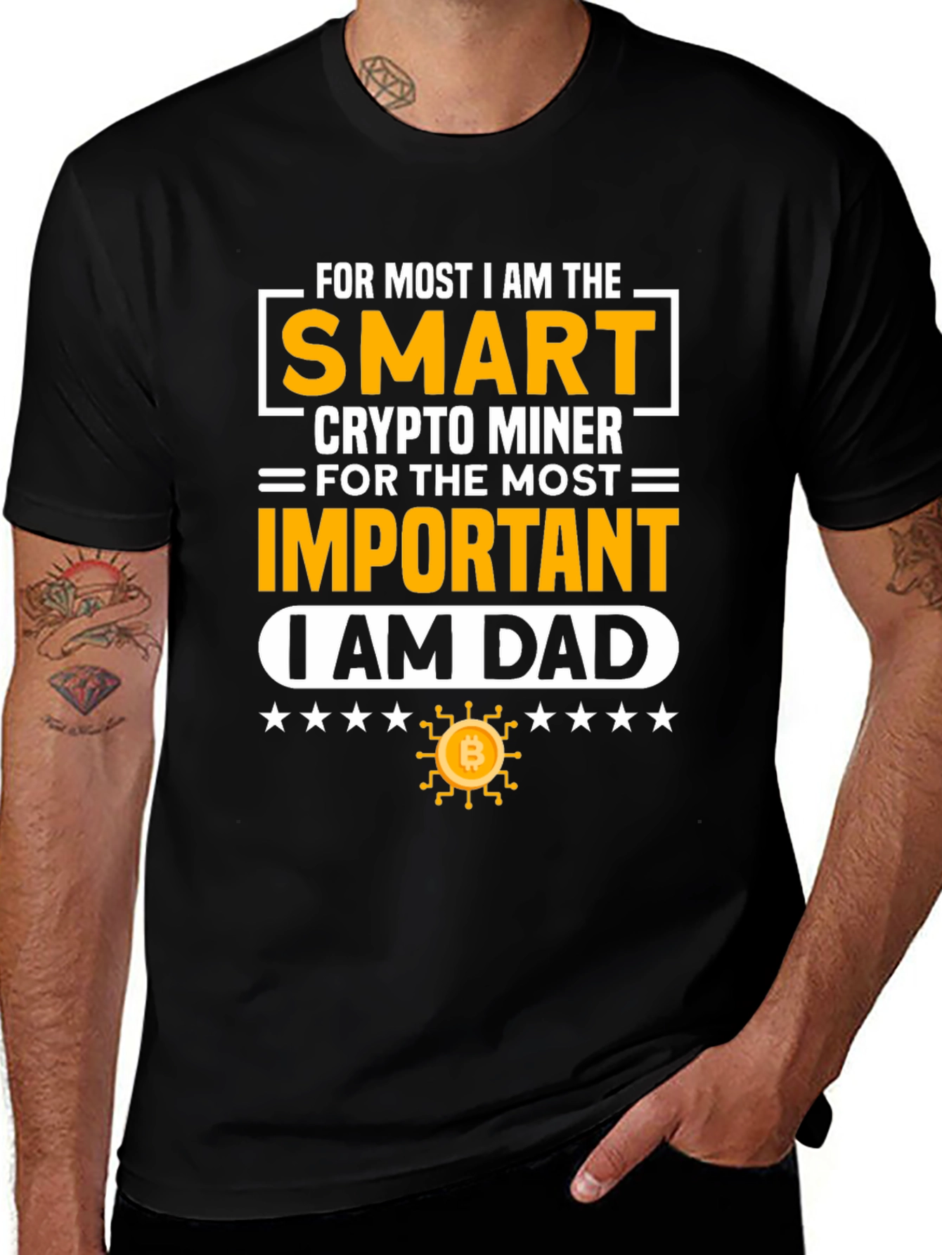 Smart Crypto Miner Dad Graphic Tee