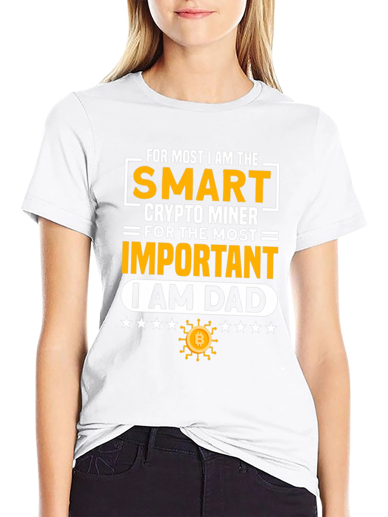 Smart Crypto Miner Dad Graphic Tee