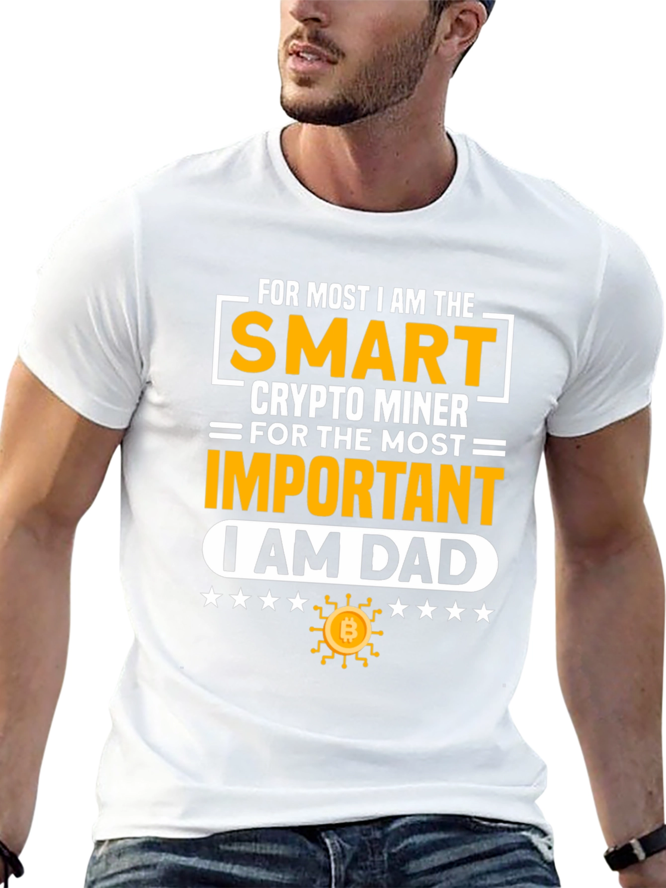 Smart Crypto Miner Dad Graphic Tee