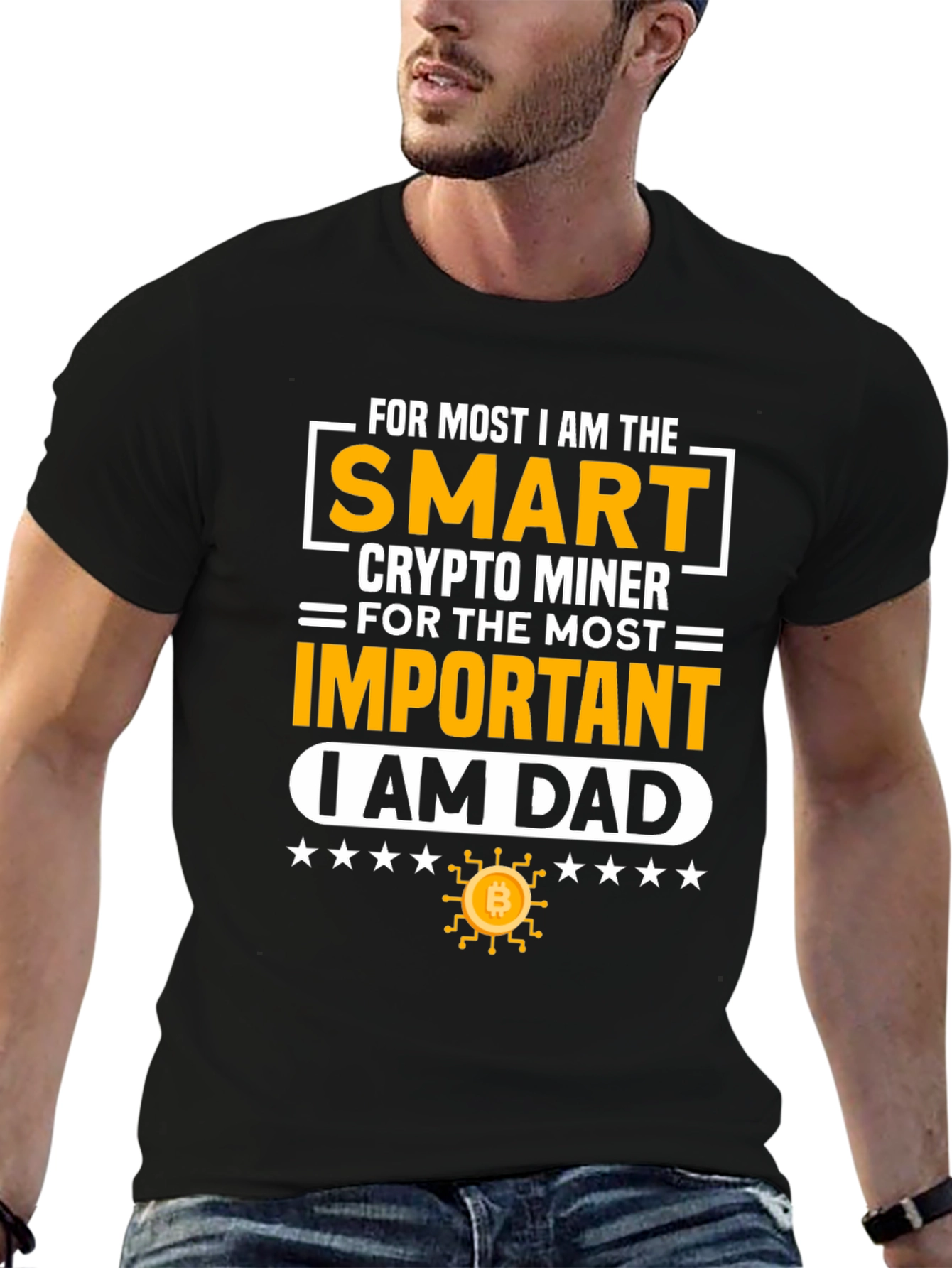 Smart Crypto Miner Dad Graphic Tee
