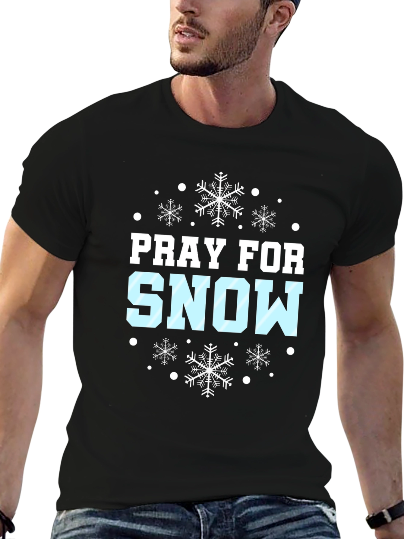 Pray for Snow Winter Holiday T-Shirt