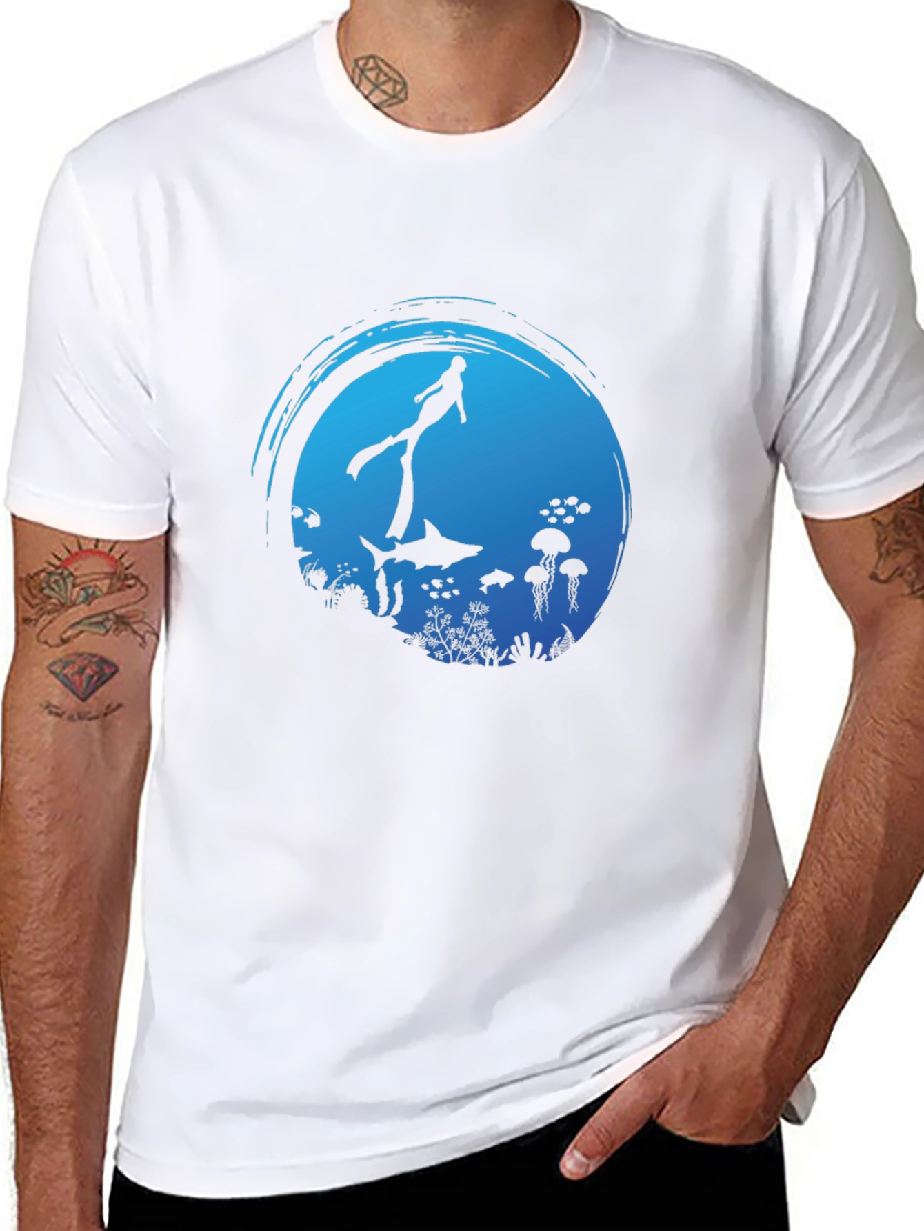 Scuba Diver Ocean Graphic Tee