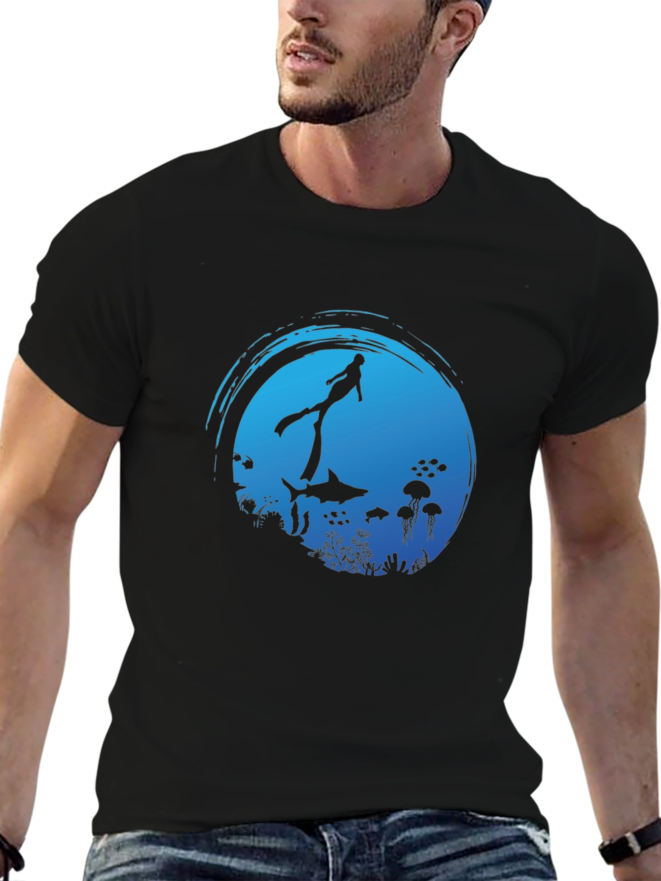 Scuba Diver Ocean Graphic Tee