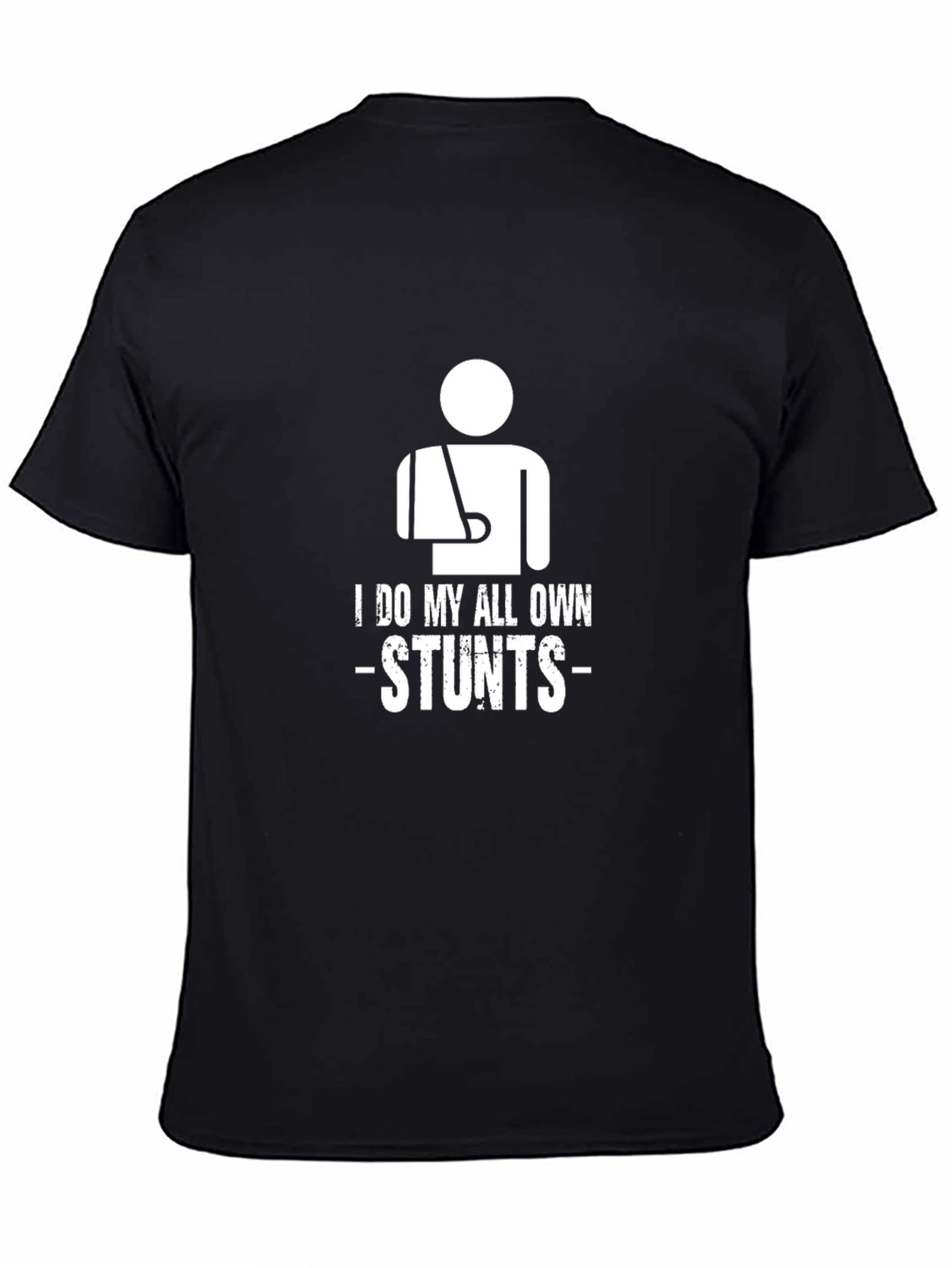 I Do My Own Stunts Graphic Tee - Black