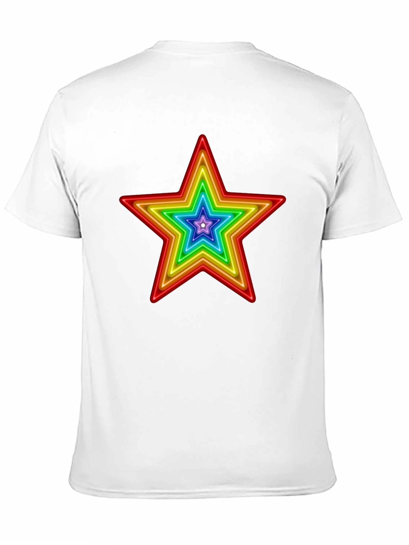Rainbow Star Graphic Print T-Shirt