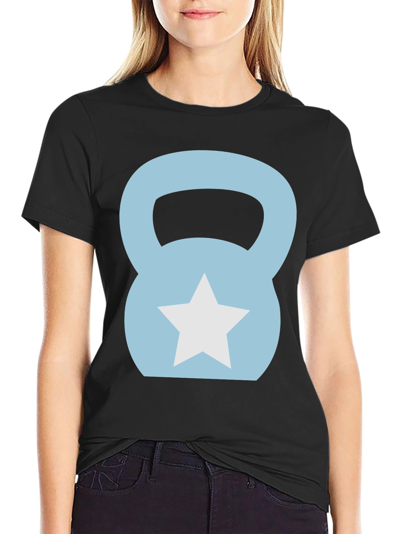 Kettlebell Star Graphic T-Shirt - Black