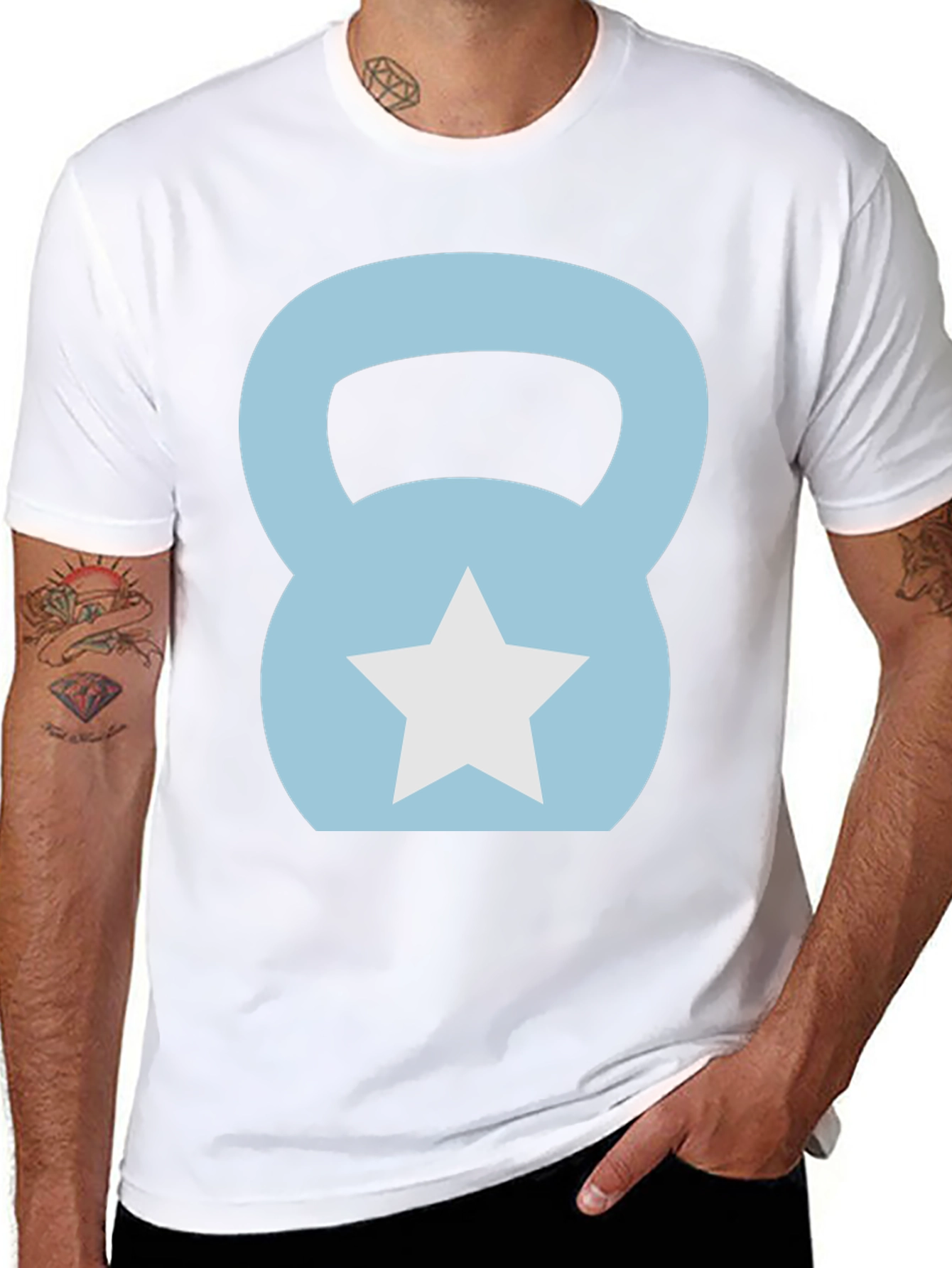 Kettlebell Star Graphic T-Shirt - Black