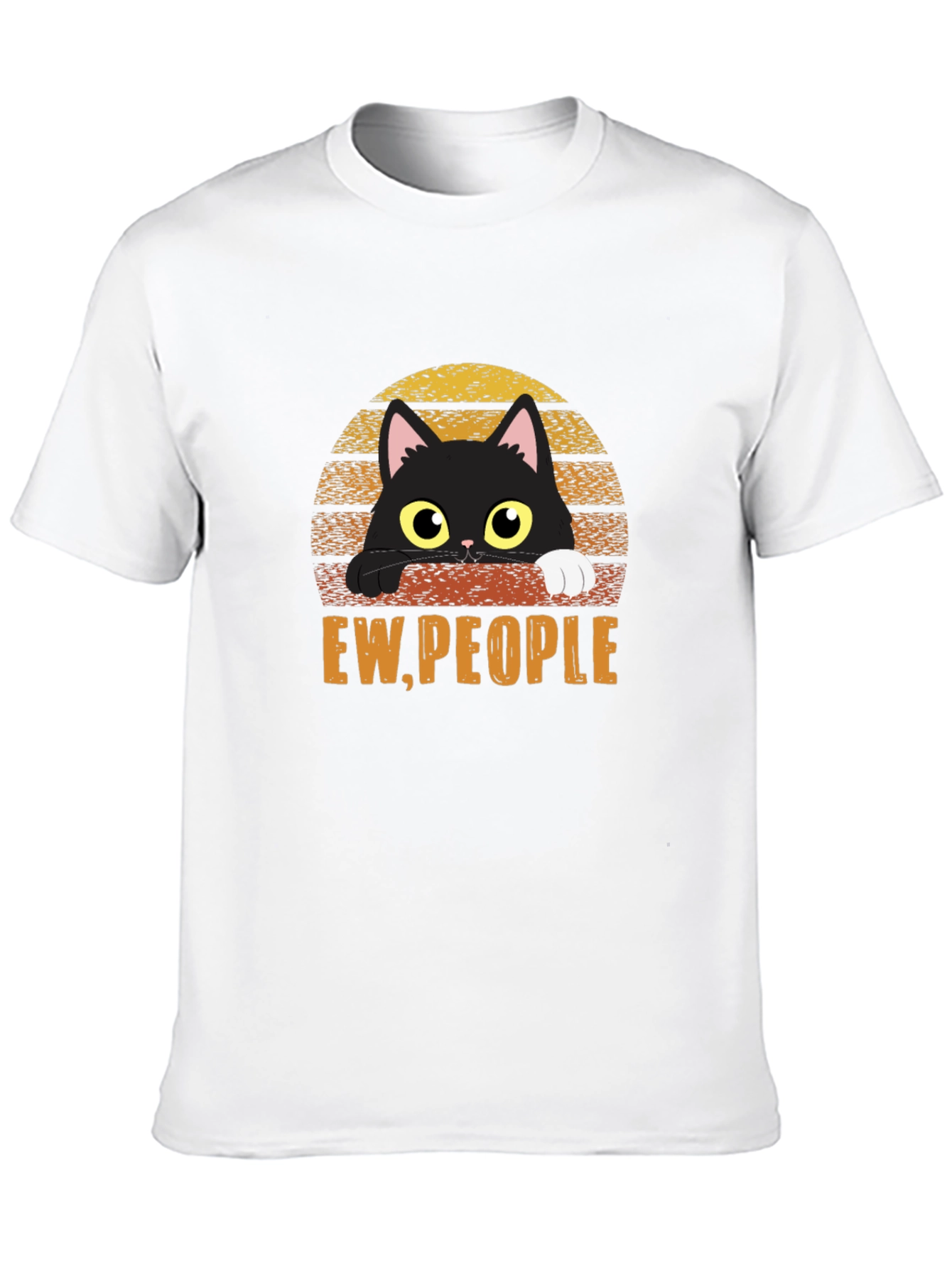 Ew People Cat T-Shirt - Black