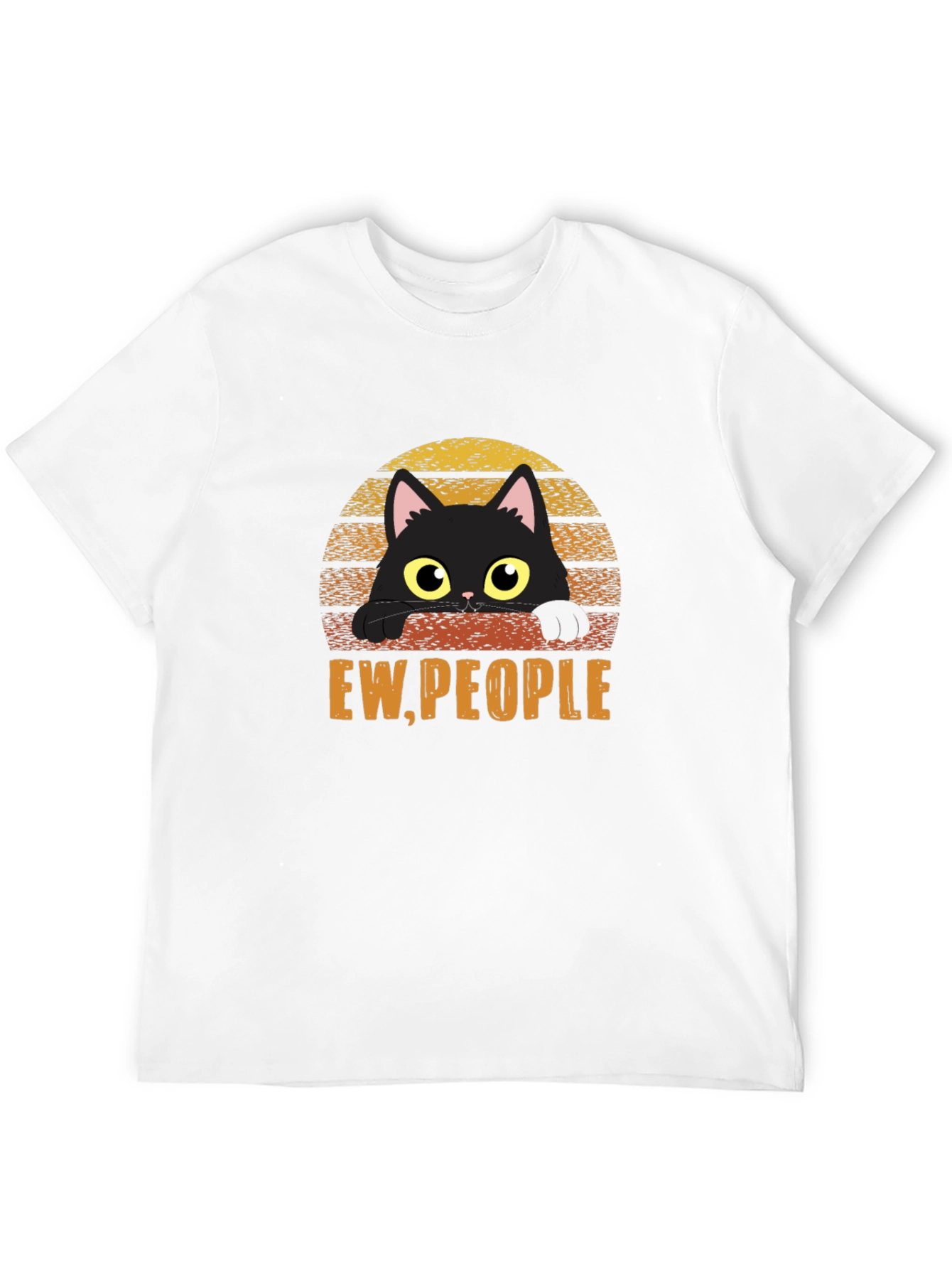 Ew People Cat T-Shirt - Black