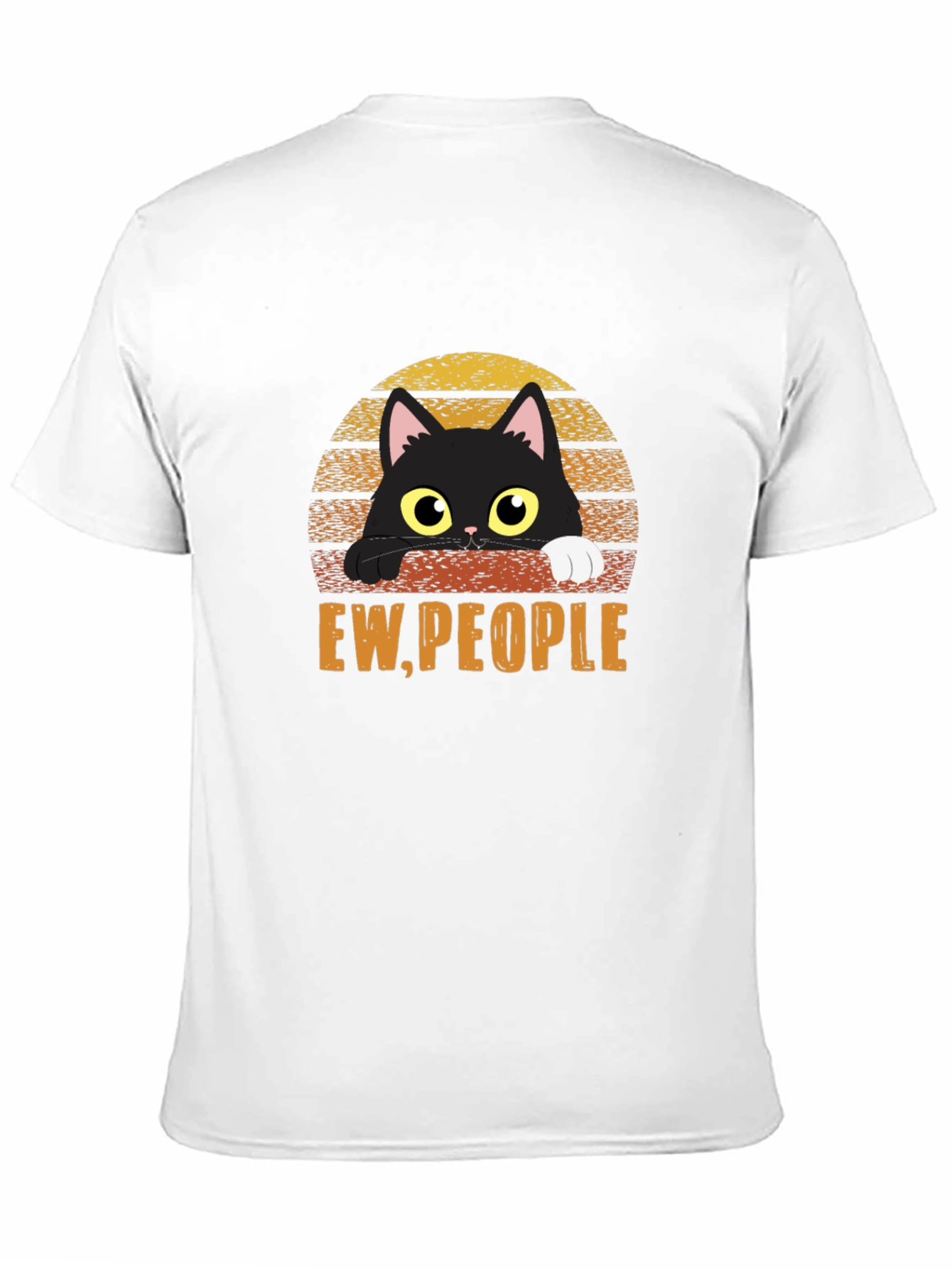 Ew People Cat T-Shirt - Black