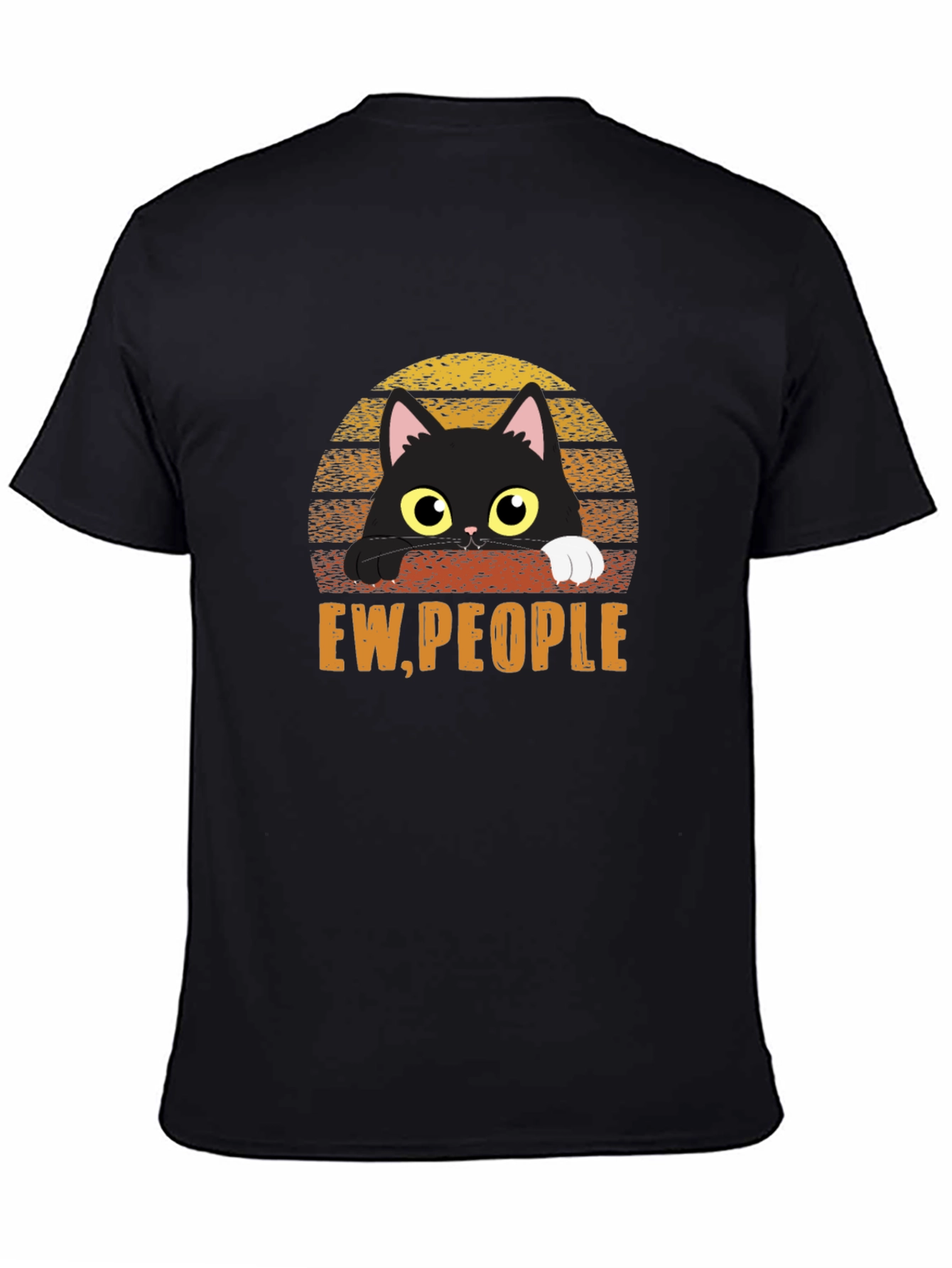 Ew People Cat T-Shirt - Black