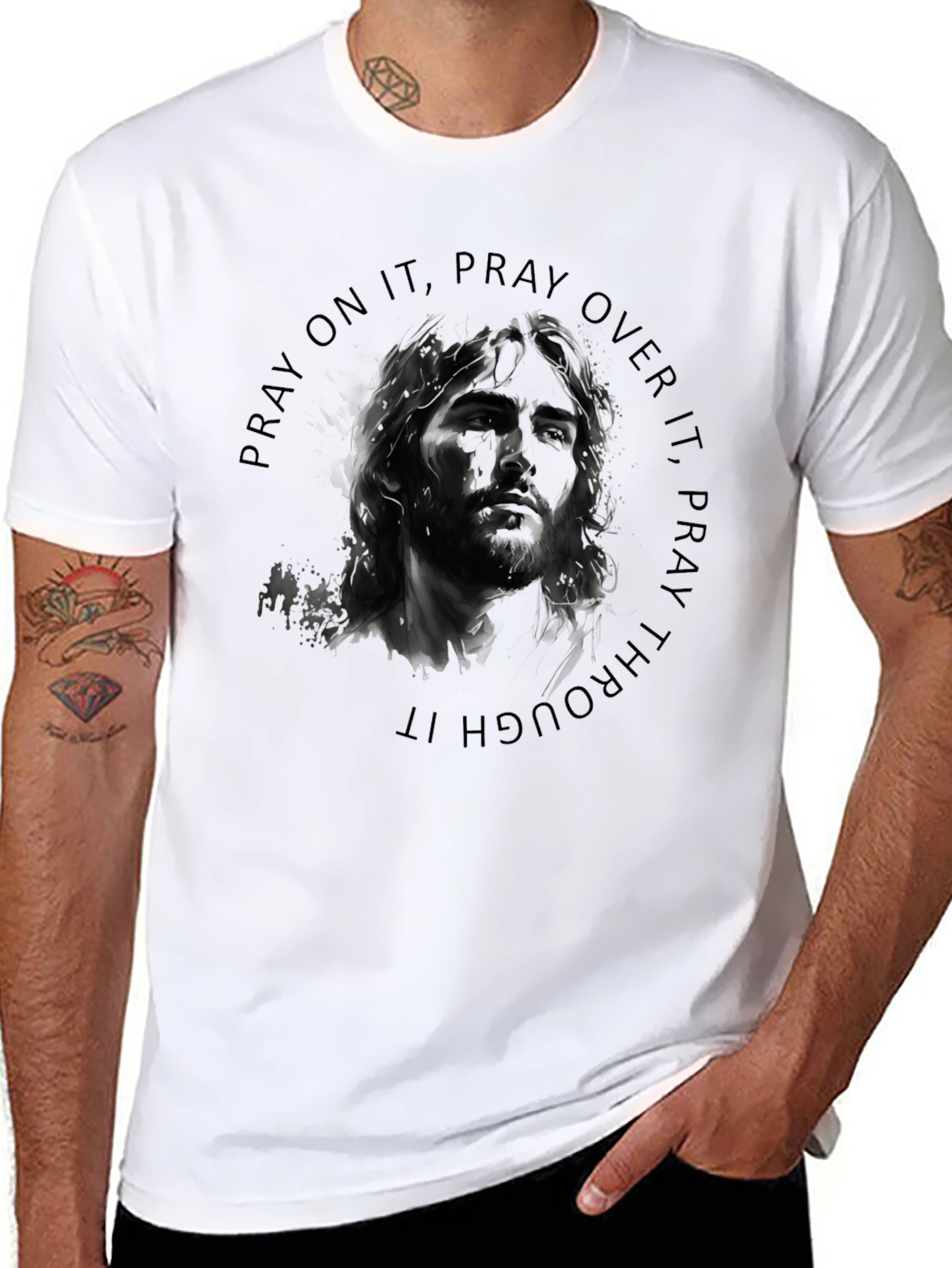 Pray On It Graphic T-Shirt - Soft Cotton Blend
