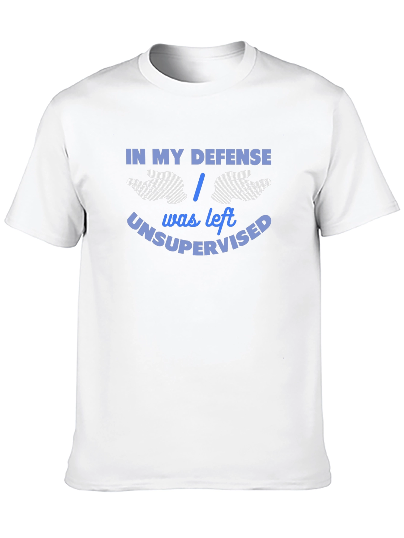 Funny In My Defense Black Graphic T-Shirt