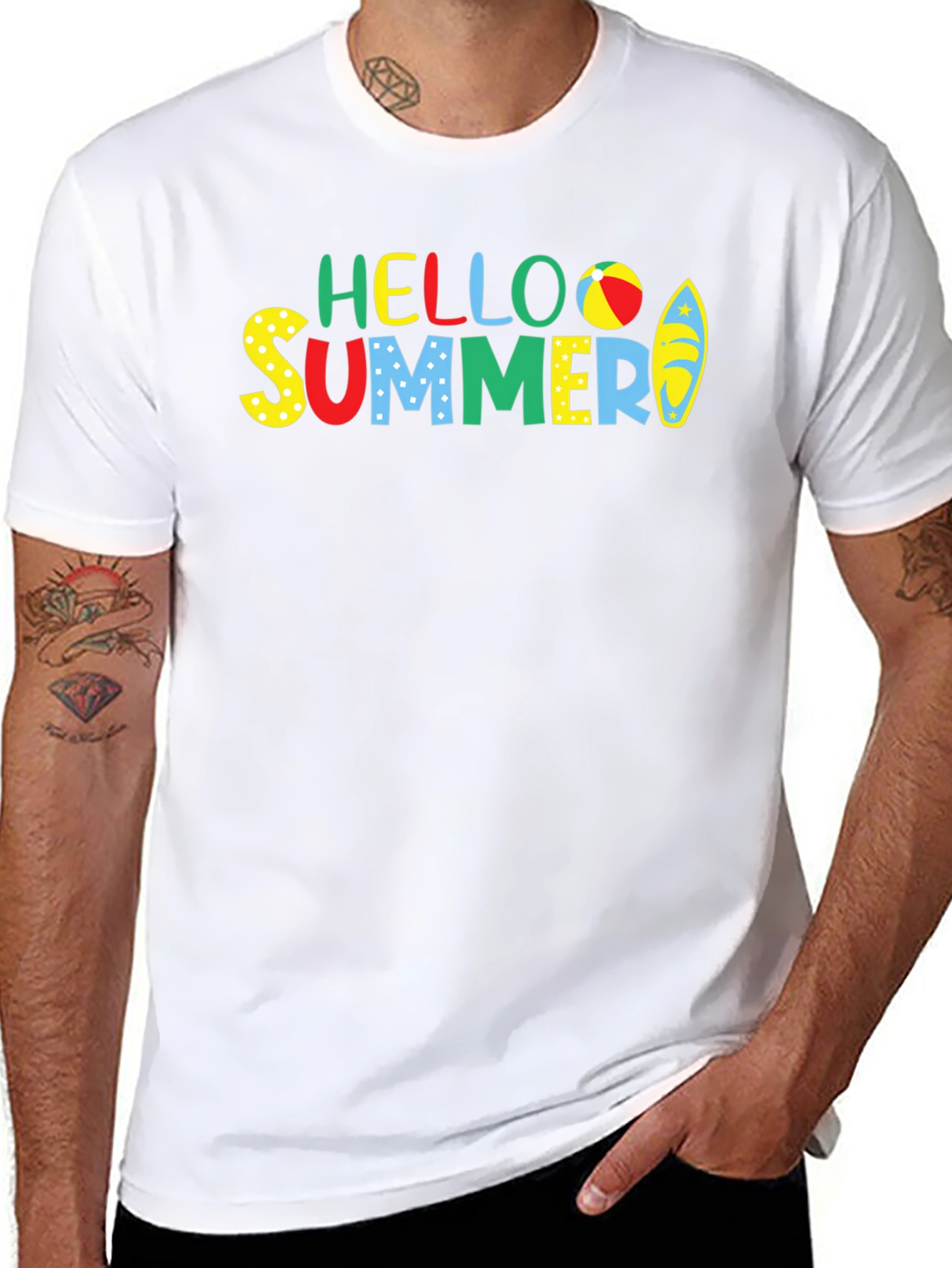 Hello Summer Graphic Tee - Black