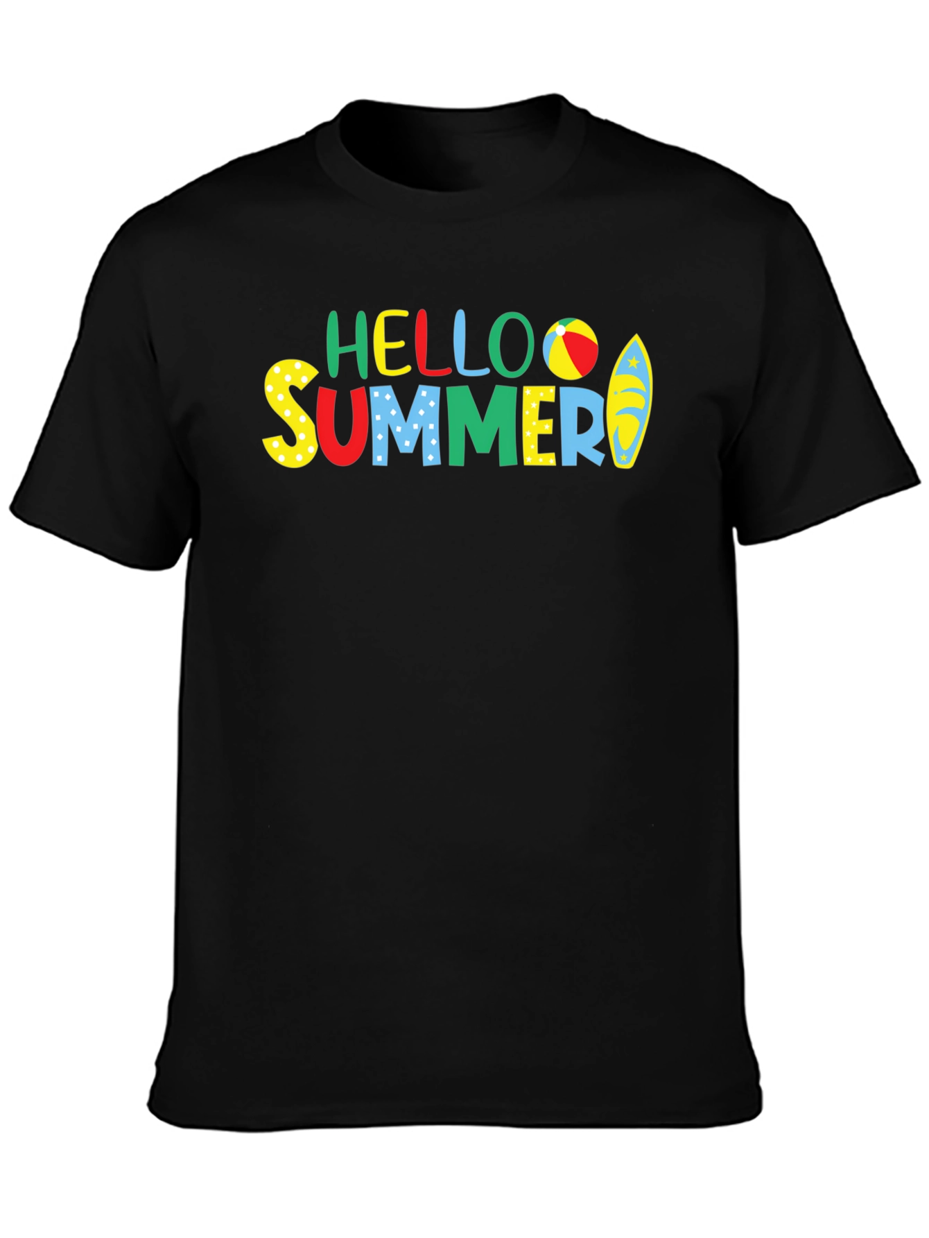 Hello Summer Graphic Tee - Black