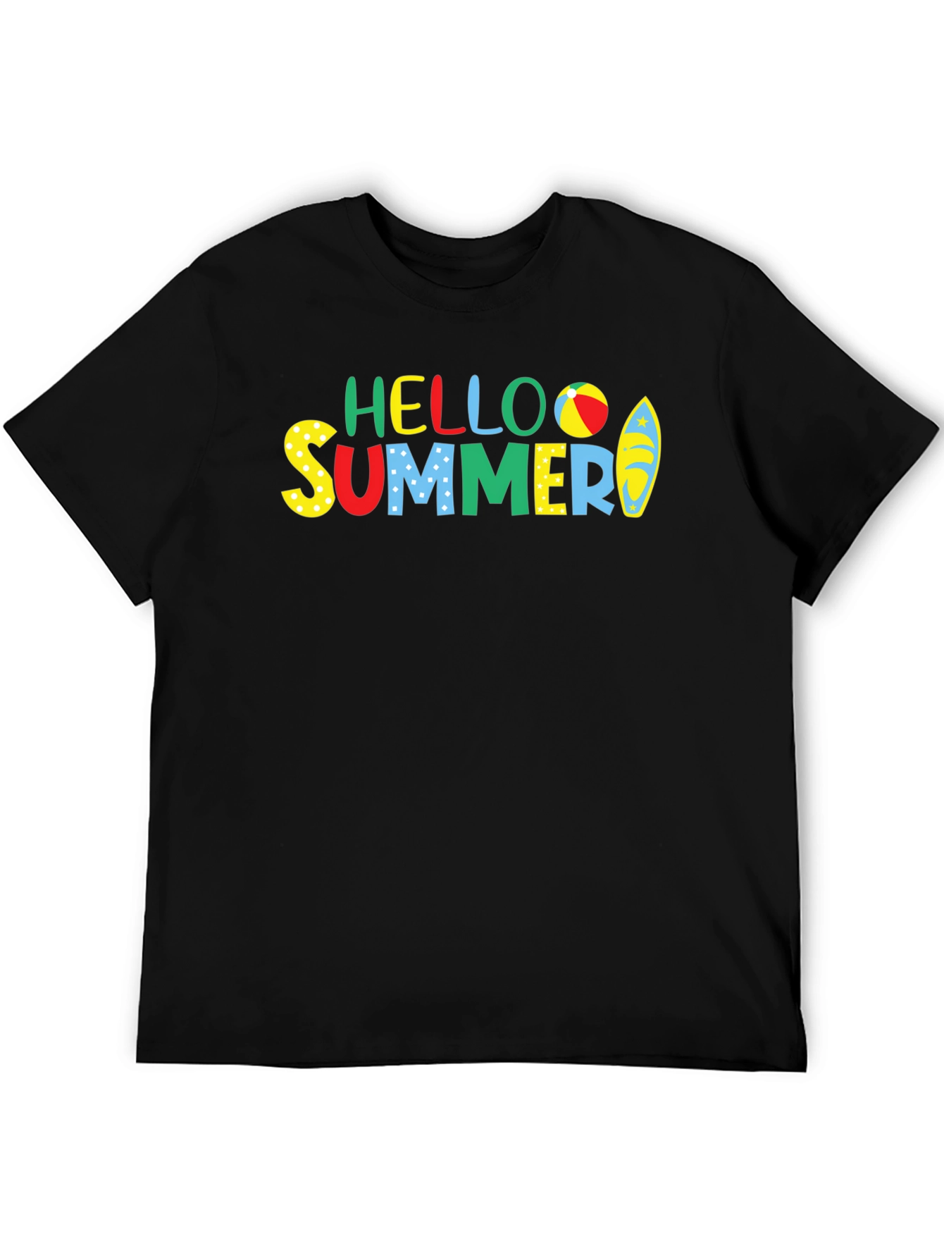 Hello Summer Graphic Tee - Black
