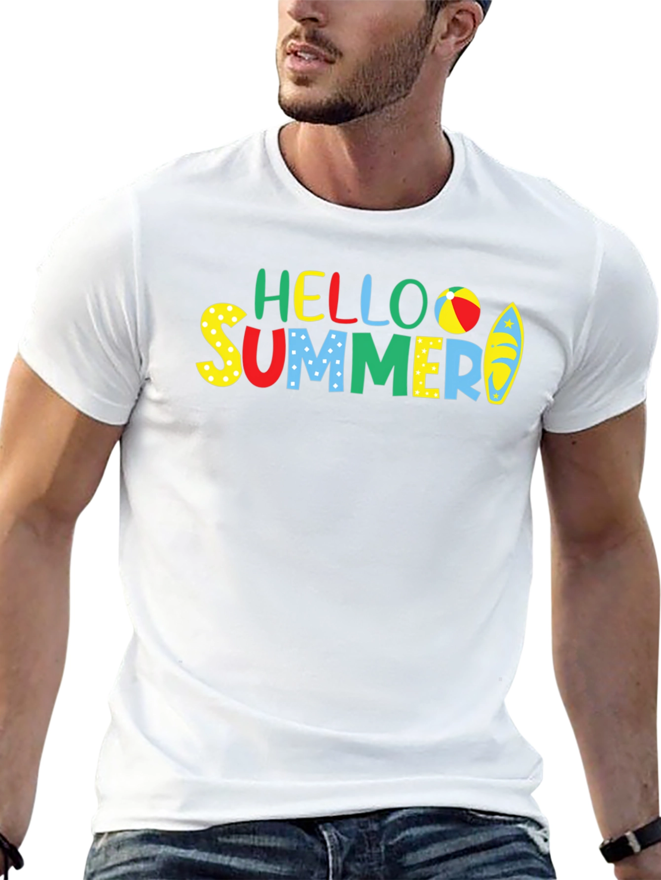 Hello Summer Graphic Tee - Black