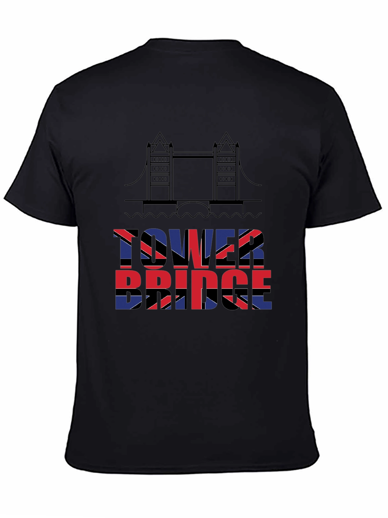 Tower Bridge British Flag Graphic T-Shirt