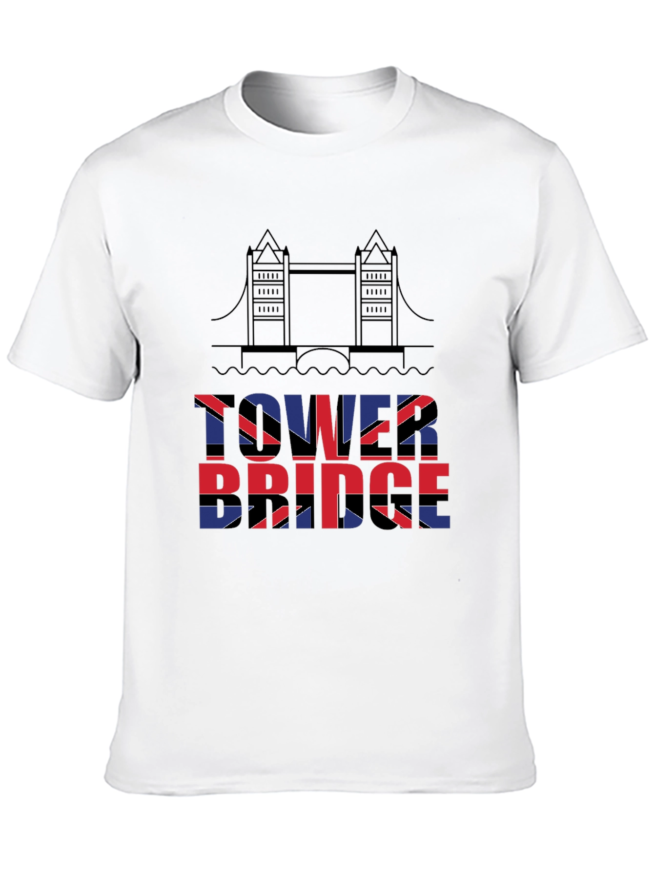 Tower Bridge British Flag Graphic T-Shirt