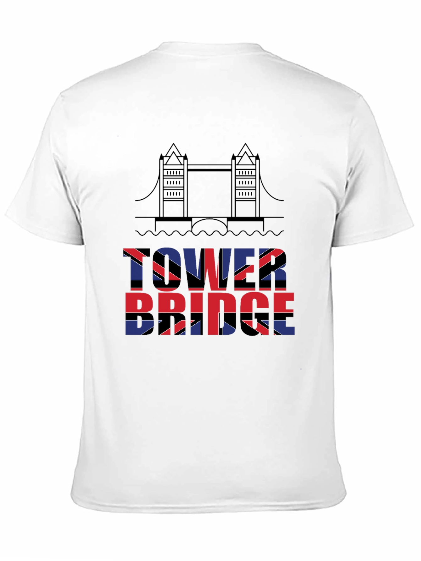 Tower Bridge British Flag Graphic T-Shirt