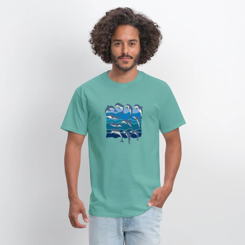 Ocean Dolphins Sea Animal Waves Dolphin